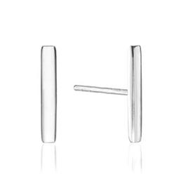 Mason Knight Yager 925 Sterling Silver Plain Bar Stud