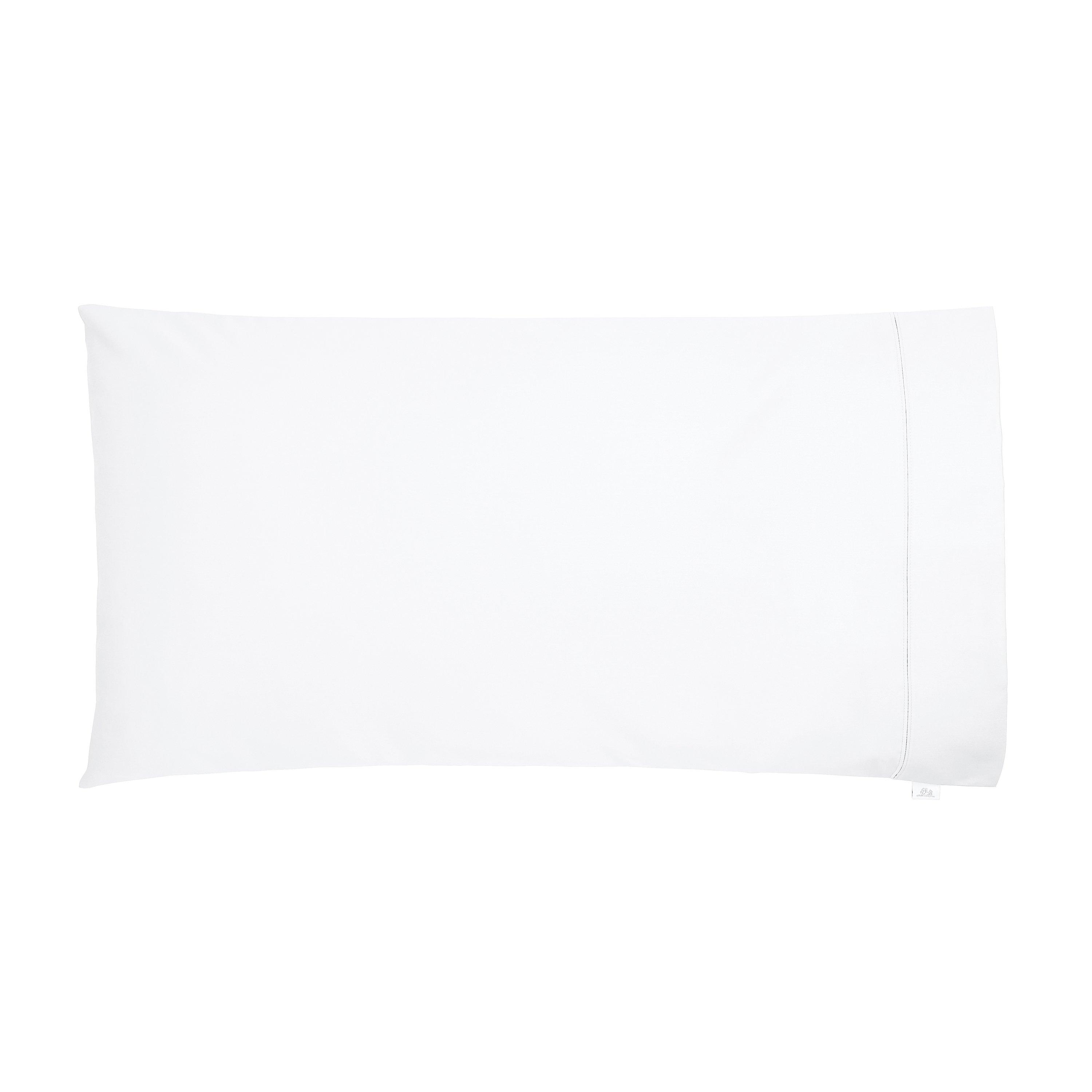 Bedeck Of Belfast  Finelinens 1000Tc Plain Dye Large Pillowcase - White - STANDARD PILLOWCASE