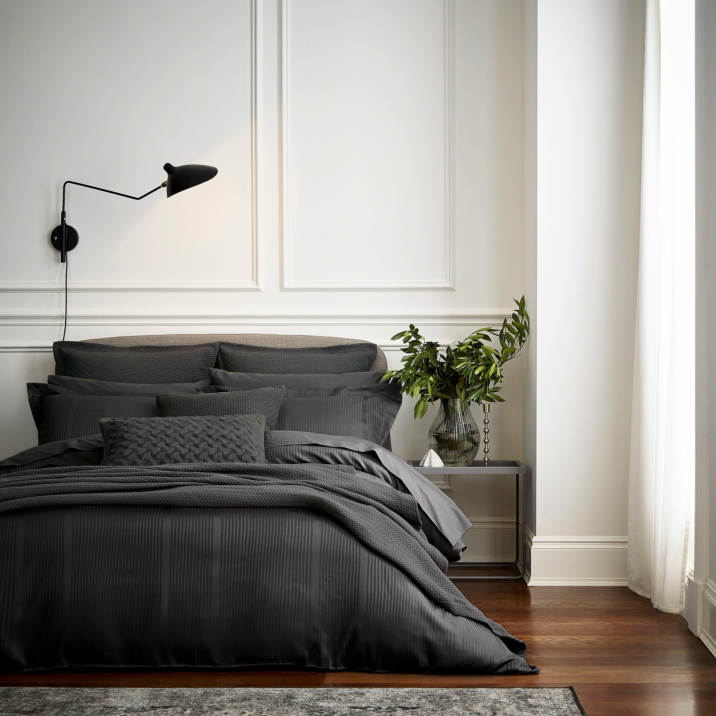 Bedeck Of Belfast  Mansa Duvet Cover - Charcoal - SINGLE