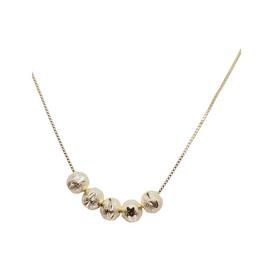 Mason Knight Yager 18kt Gold Plate 4 Beads Link Pendant