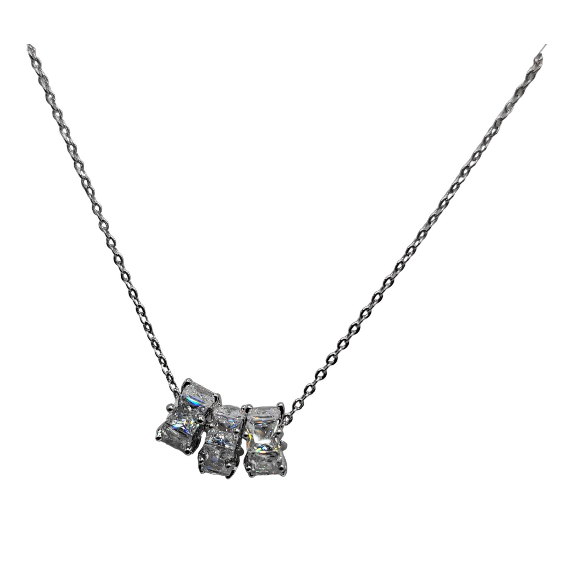 Blanc - Mason Knight Yager - 18kt Gold Plate 3 Rings Stones Pendant