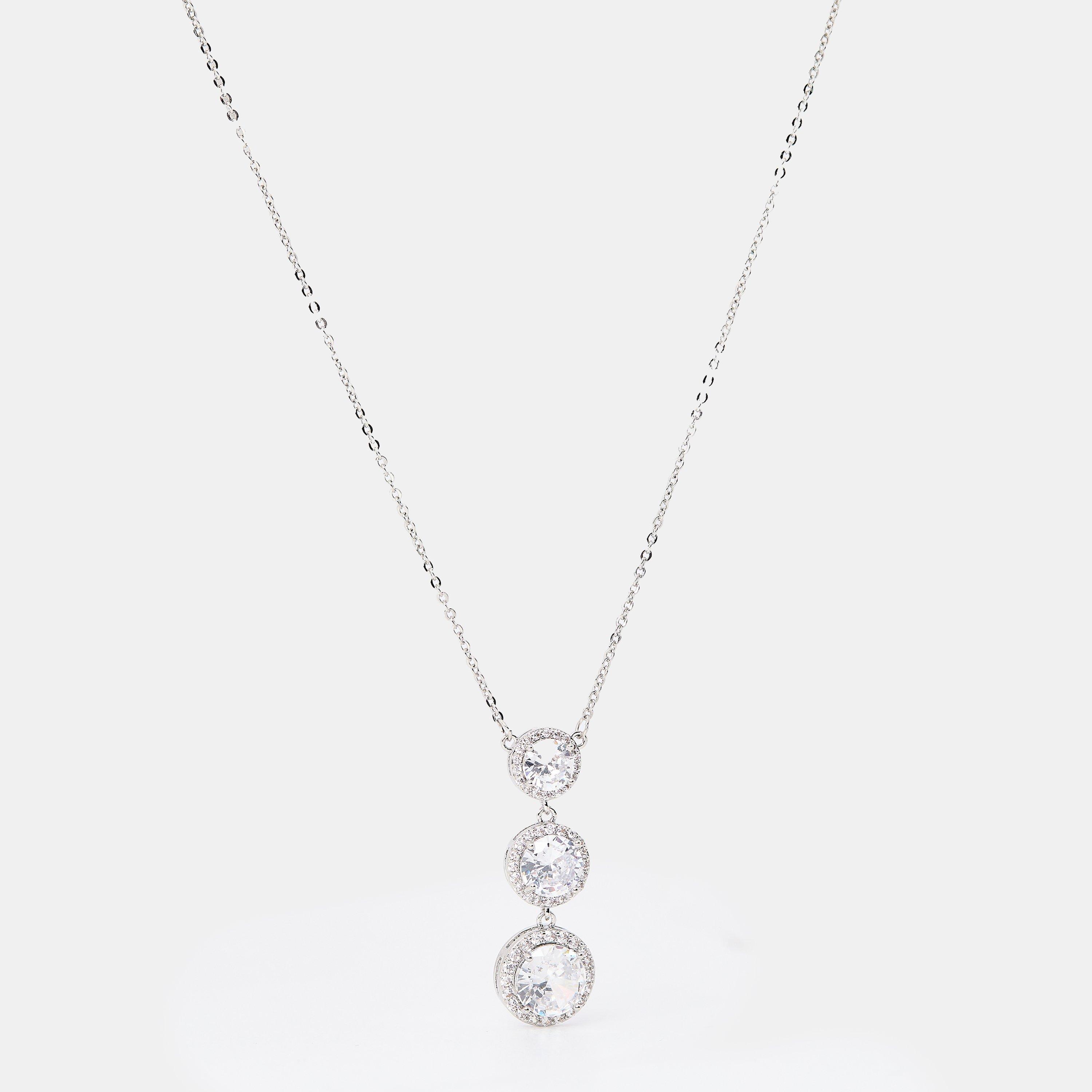 White - Mason Knight Yager - Triple Cubic Stone Connect Necklace - 1