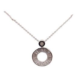 Mason Knight Yager 18kt Gold Pt BaguttCircle StonesPendant