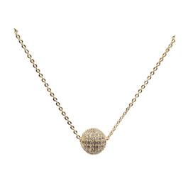 Mason Knight Yager 18KT GOLD PLATE BALL CUBIC PENDANT