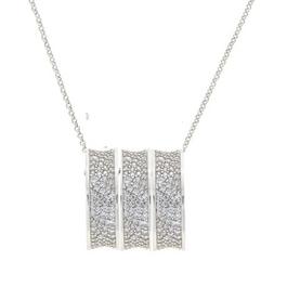Mason Knight Yager 18kt White Plate Stone 3 Rings Pendant