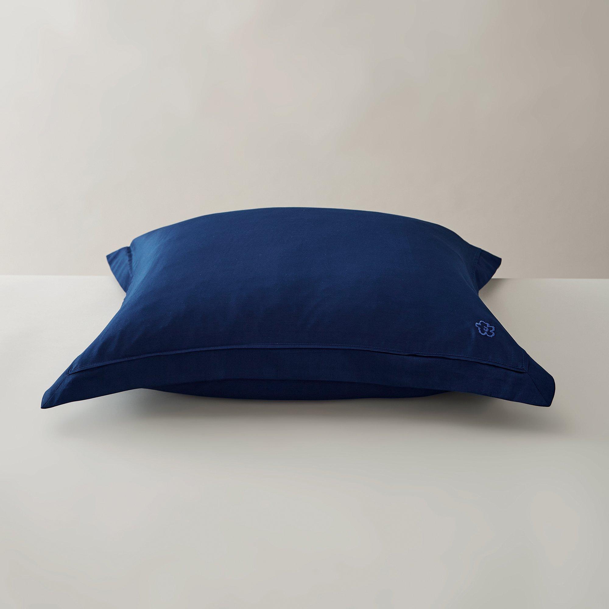 Navy - Ted Baker Home - Ted Baker Plain Dye Square Pillowcase - 2