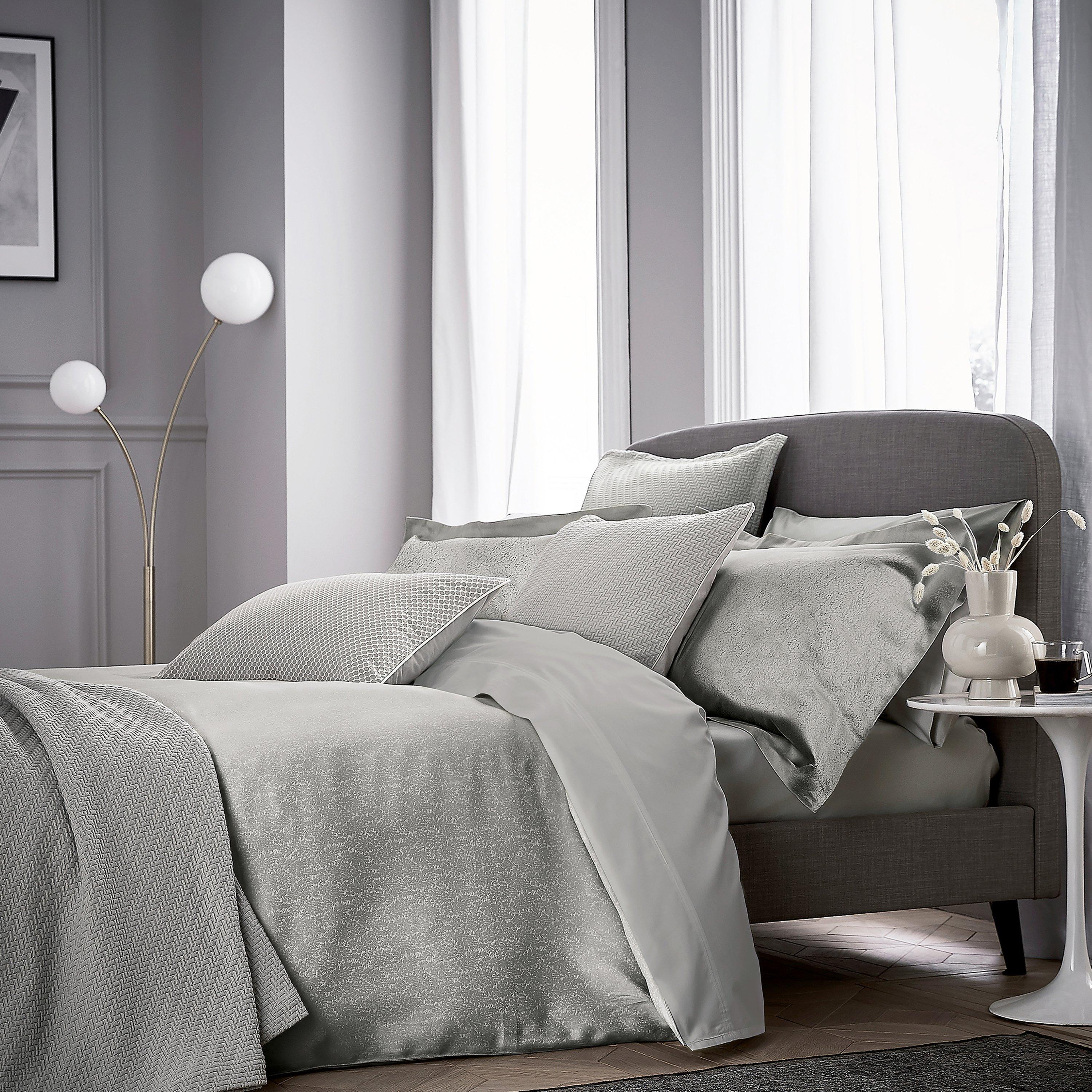 Bedeck Of Belfast  Tahra Duvet Cover - Silver - SINGLE