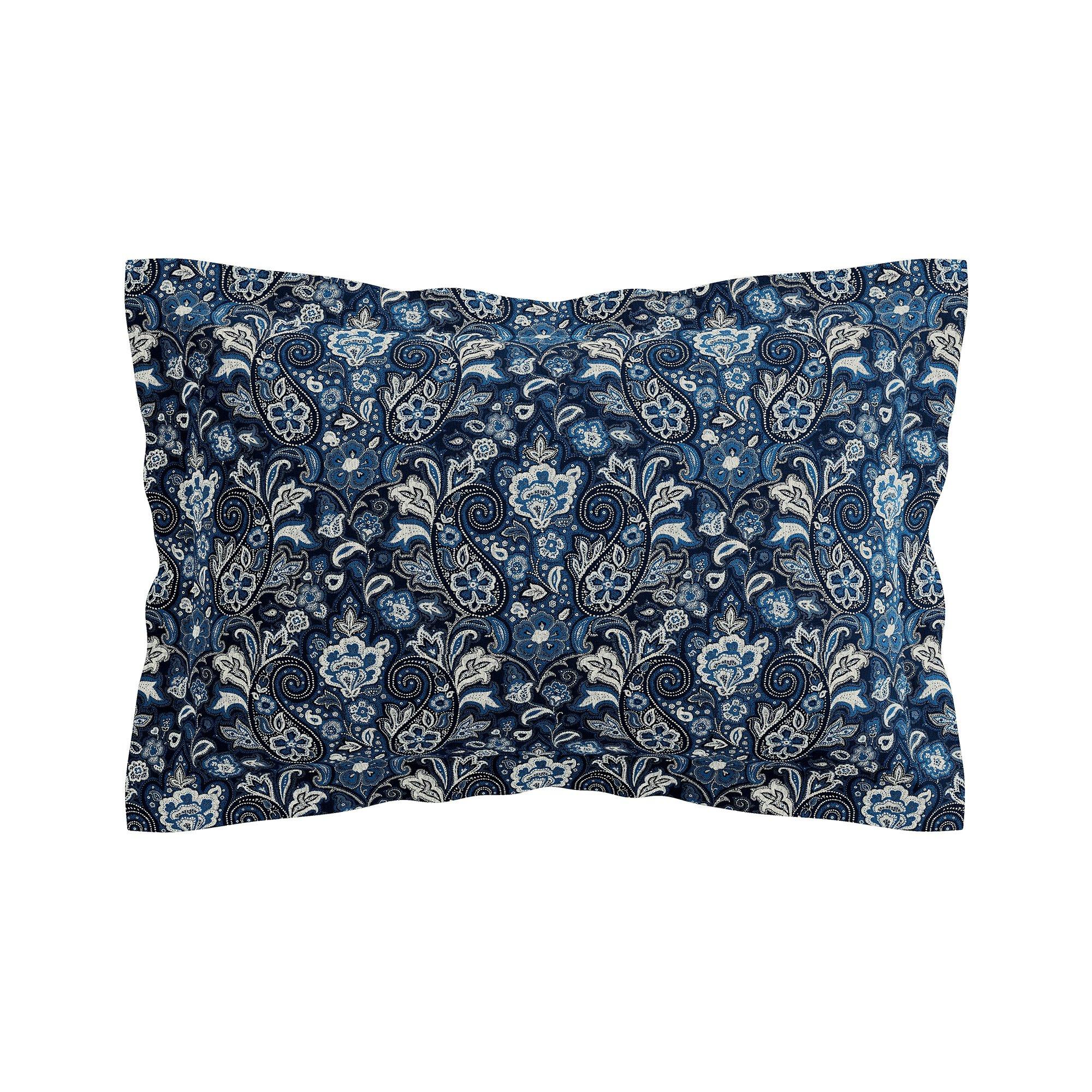 Navy - Bedeck of Belfast - Yara Cotton Percale Duvet Cover Set - 3