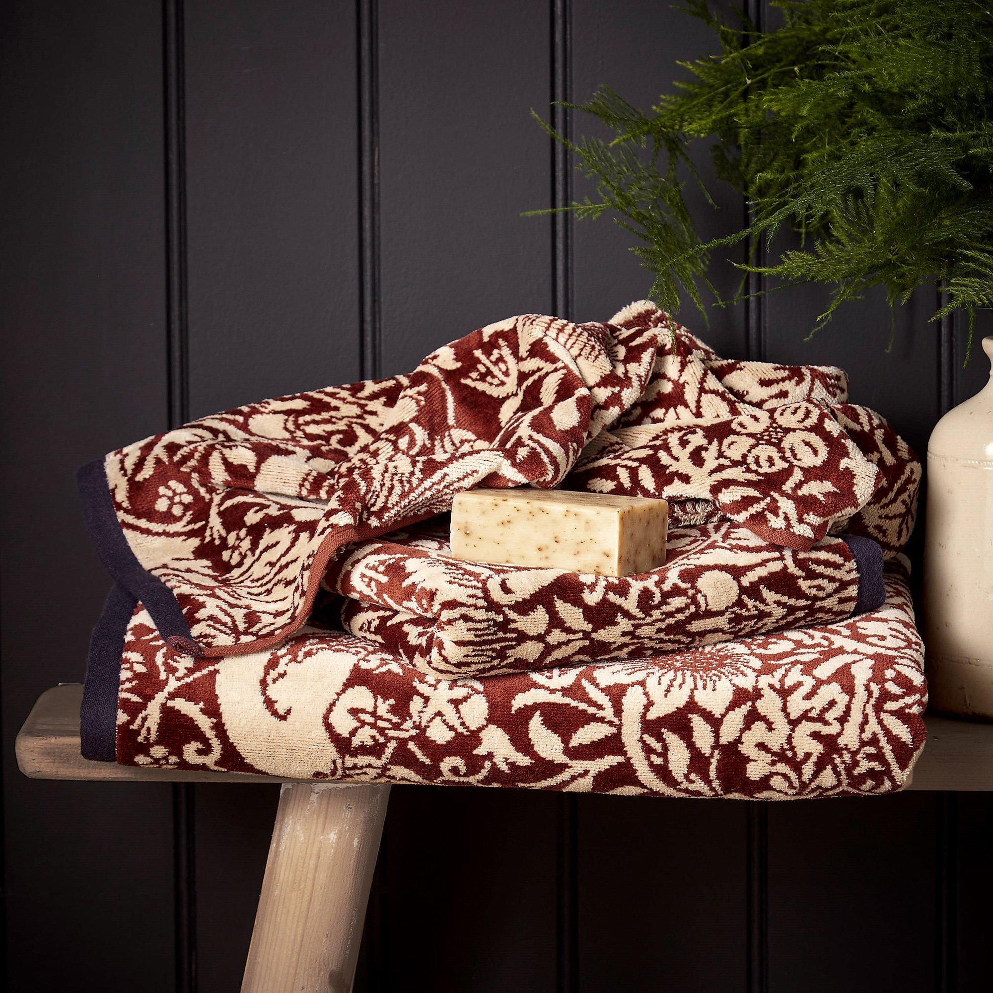 Morris and Co Strawberry Thief Cotton Towels