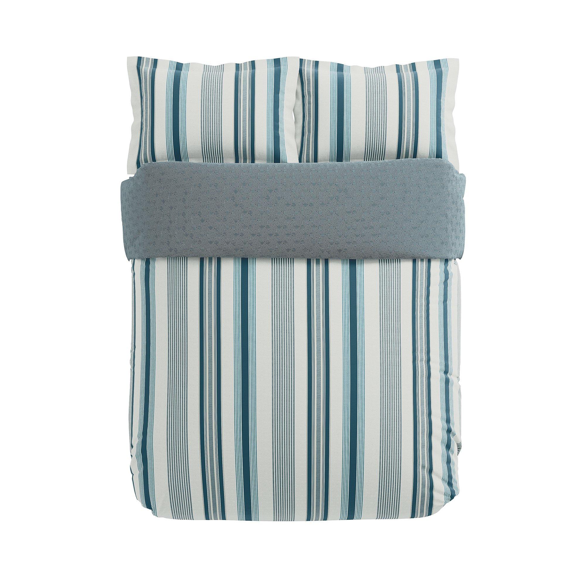 Teal - Bedeck of Belfast - Oren Cotton Duvet Cover Set - 4