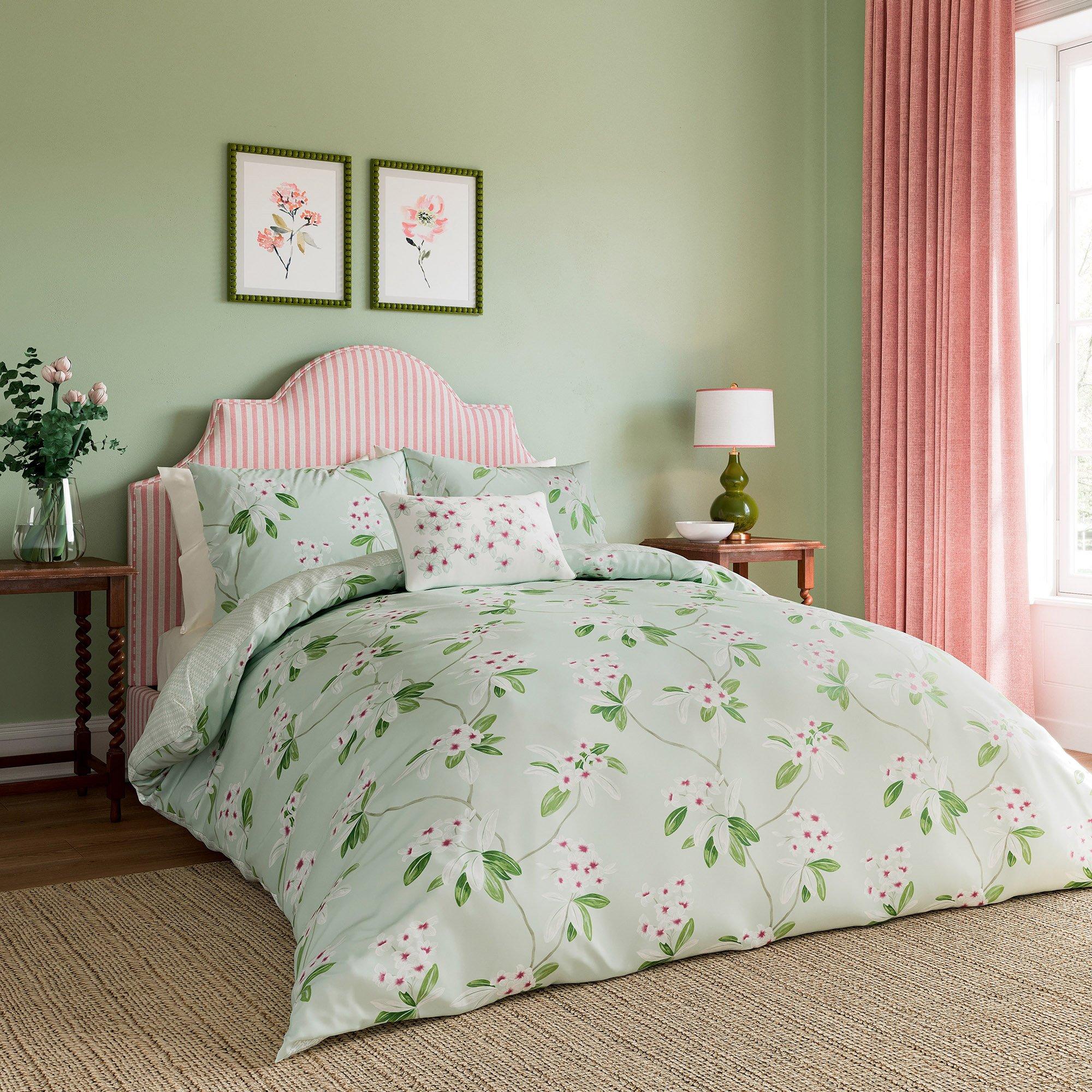 Aqua - Sanderson - Oleander Cotton Duvet Cover Set - 1