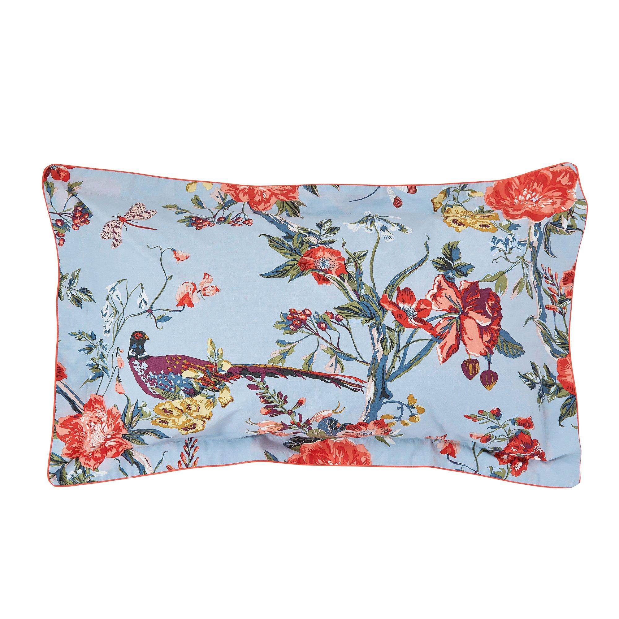 Blue - Joules - Chinoise Floral Cotton Duvet Cover Set Blue - 4