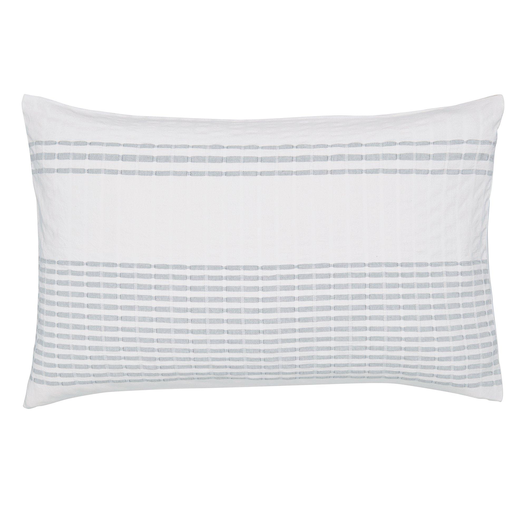 White & Grey - Katie Piper - Serenity Stripe Cotton Cover Set - 5