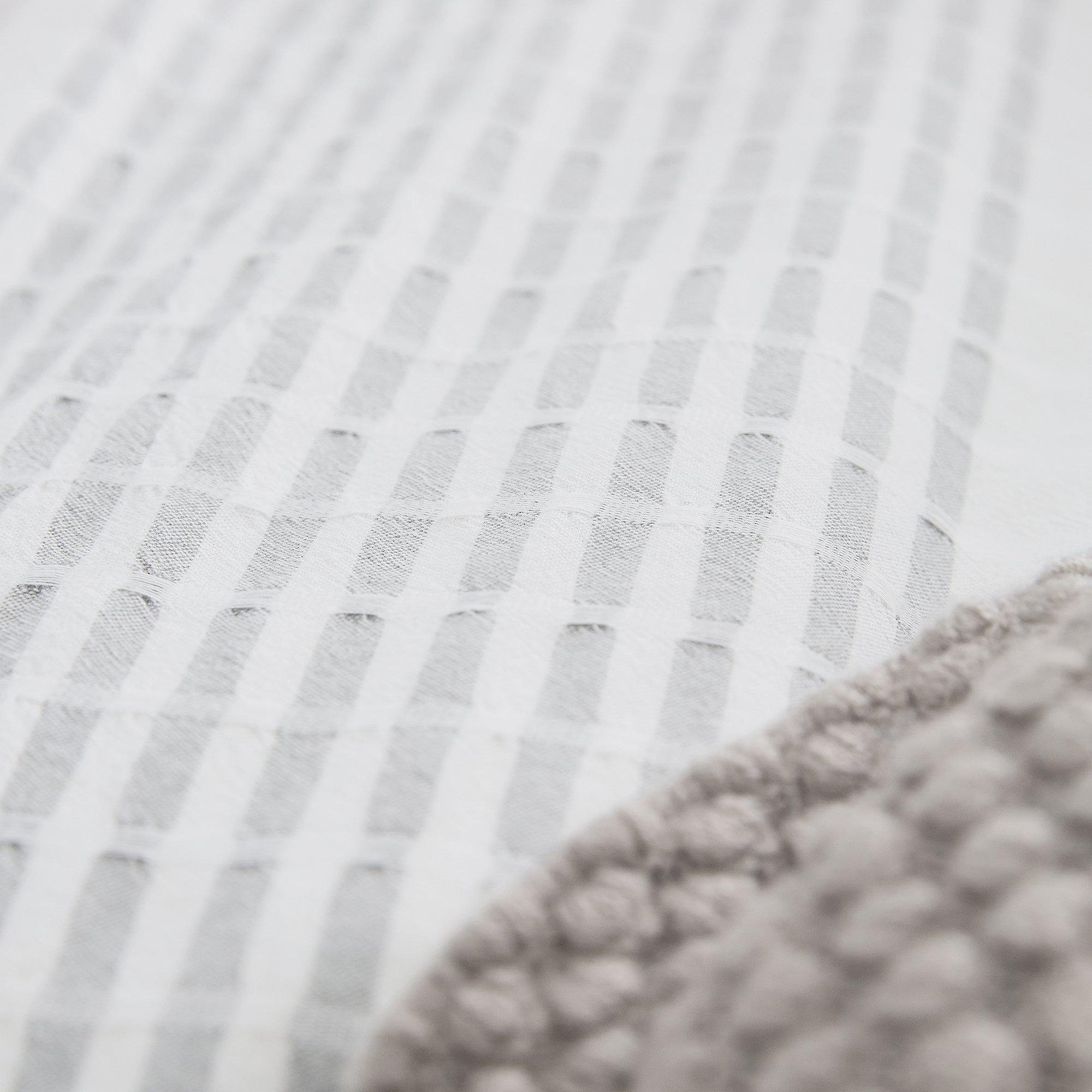 White & Grey - Katie Piper - Serenity Stripe Cotton Cover Set - 6