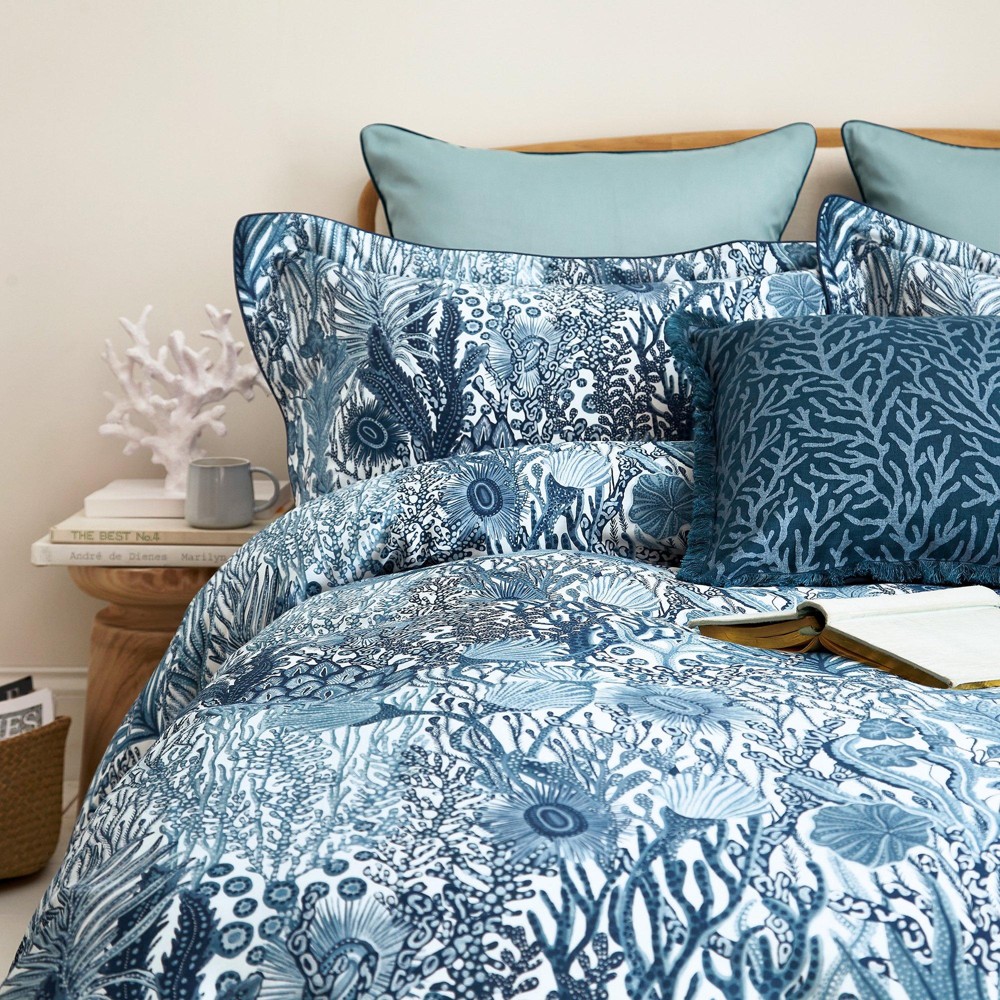 Blue - Harlequin - Acropora BCI Cotton Oxford Pillowcase - 2