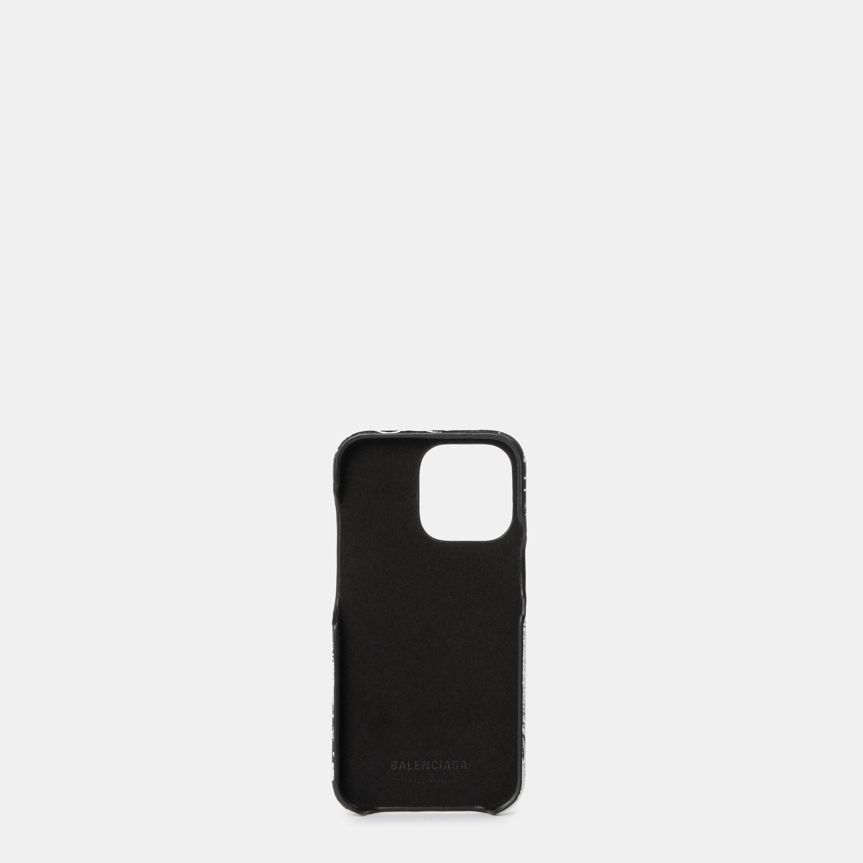 Black/L White - Balenciaga - Men's Phone Case - 2