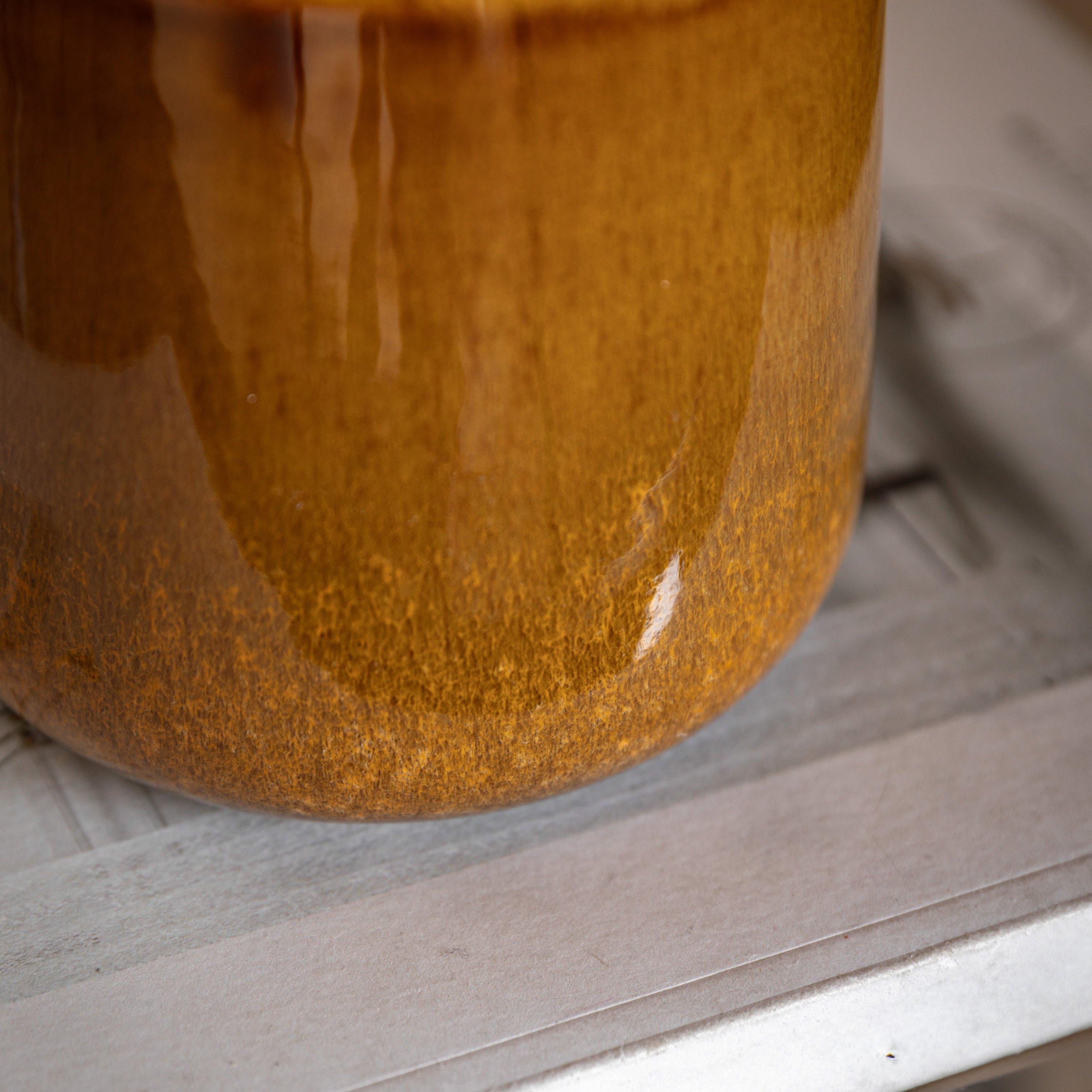 Caramel - Gallery - Reactive Glazed Ceramic Caramel Jar Candle - 2