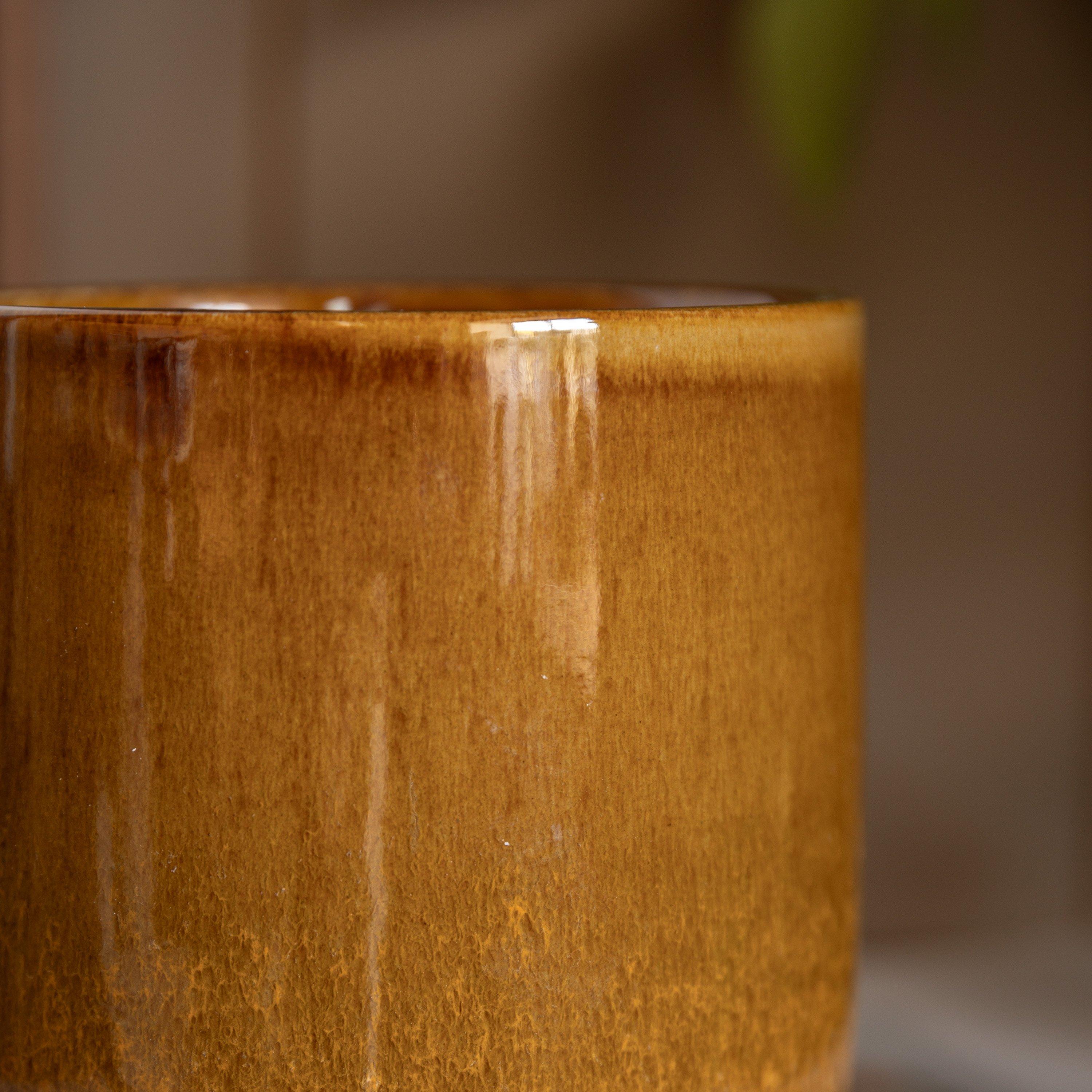 Caramel - Gallery - Reactive Glazed Ceramic Caramel Jar Candle - 3