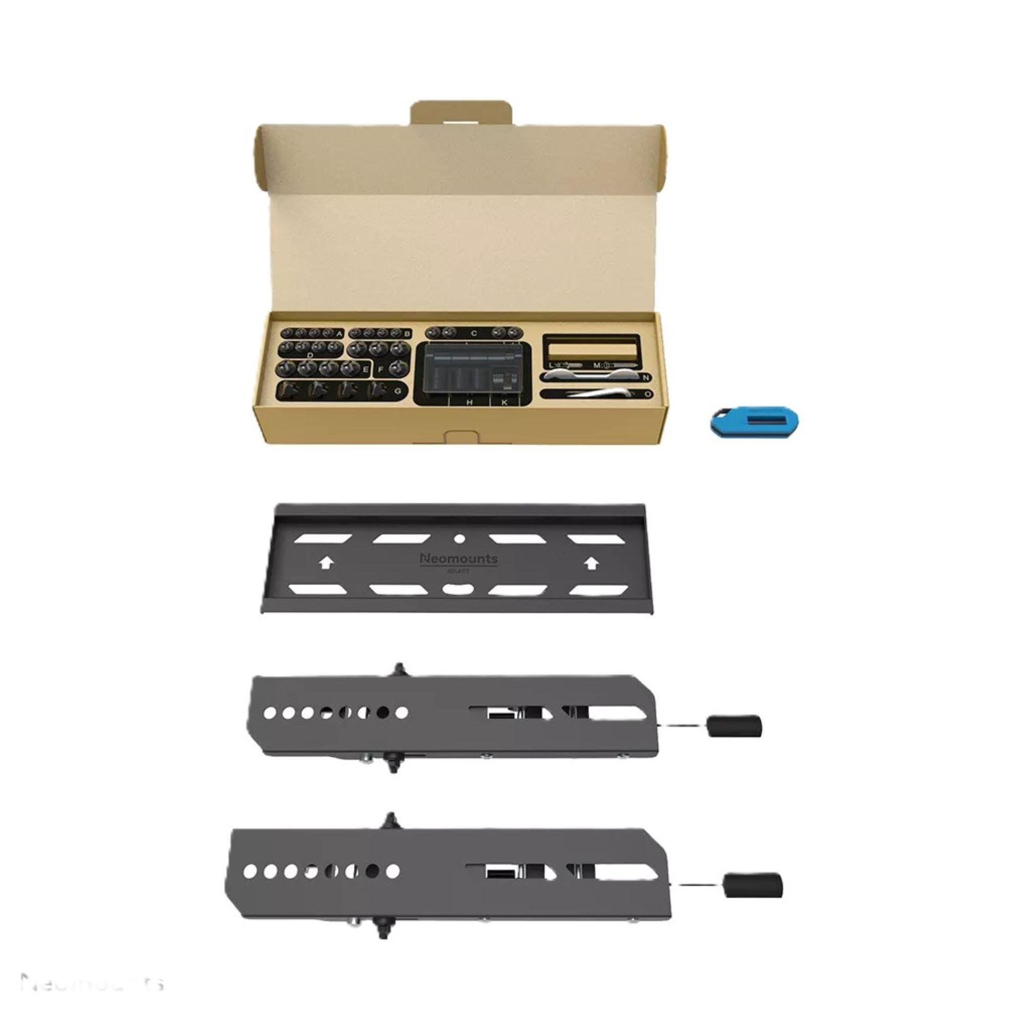 Black - Neomounts - Neomounts WL35S-850BL12 TV mount wall 24-65 inch – tiltable lockable - fast installation - 8