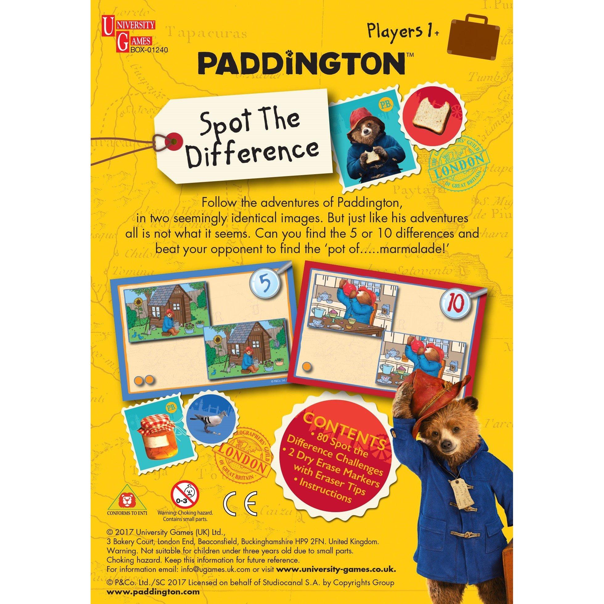 Paddington - University Games - Kids' Spot The Difference Card Games - 2