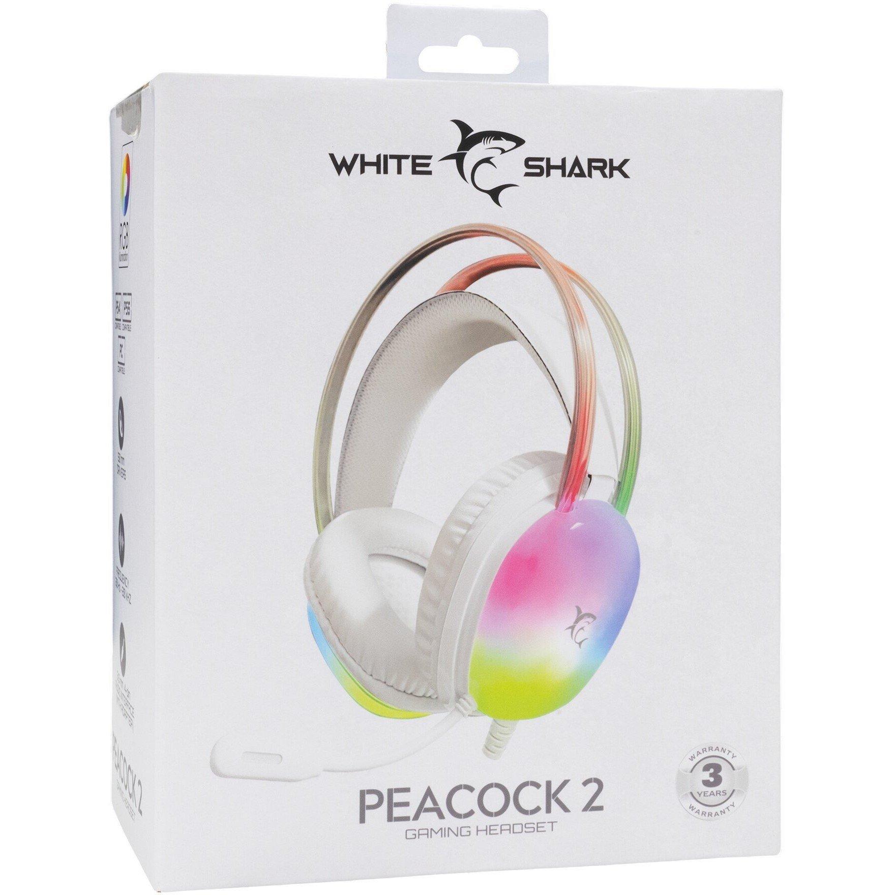 White - White Shark - White Shark Peacock-2 Gaming Headset - 8