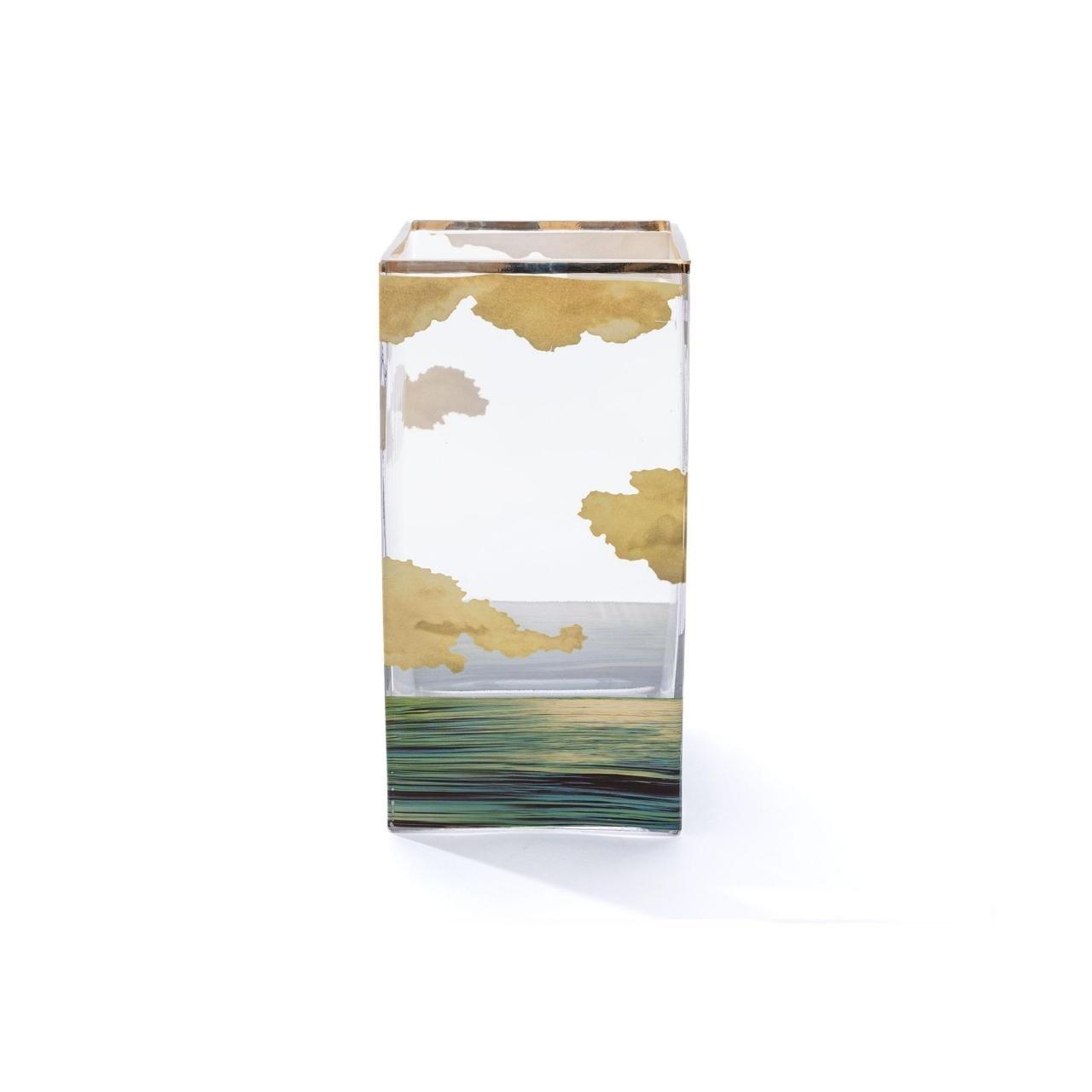 Sea Girl Medium - Seletti wears Toiletpaper - Glass squared medium vase SEA GIRL - 4