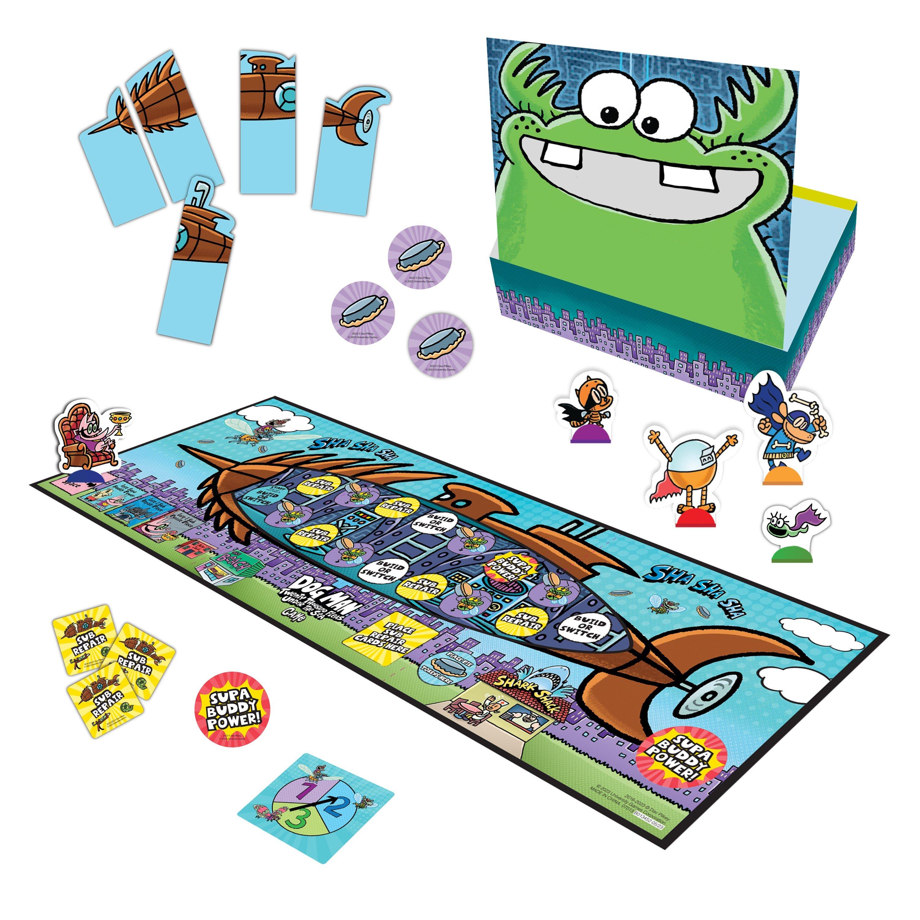 Dog Man - University Games - Dog Man- Twenty Thousand Fleas Under The Sea - Board Game - 3