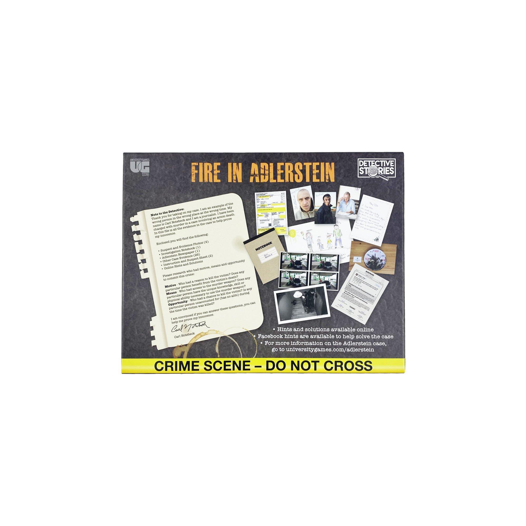 Fire Adlerstein - University Games - Murder Mystery Case Files - 2