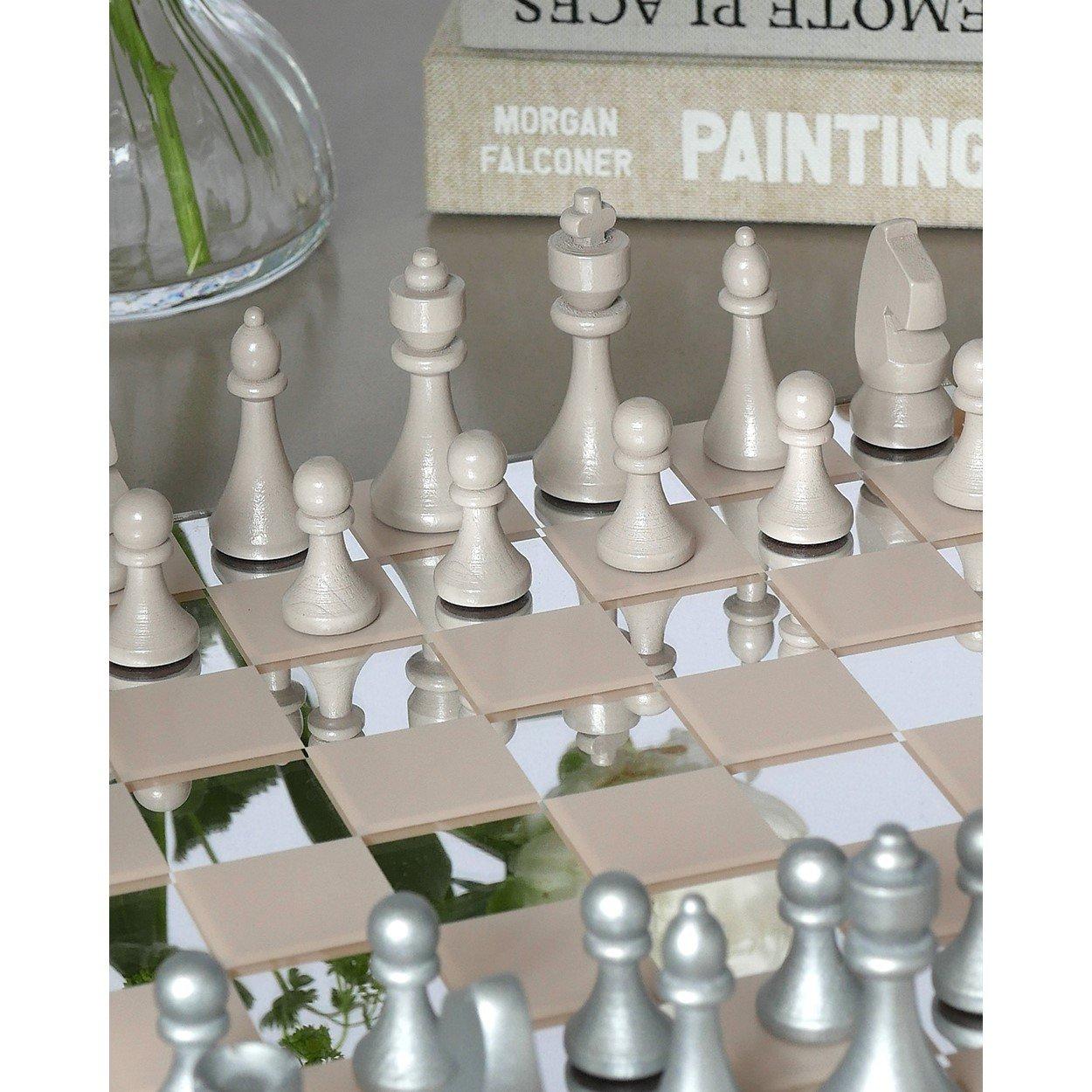 Silver - Printworks - Unisex Classic Art of Chess Mirror Board Game - 6
