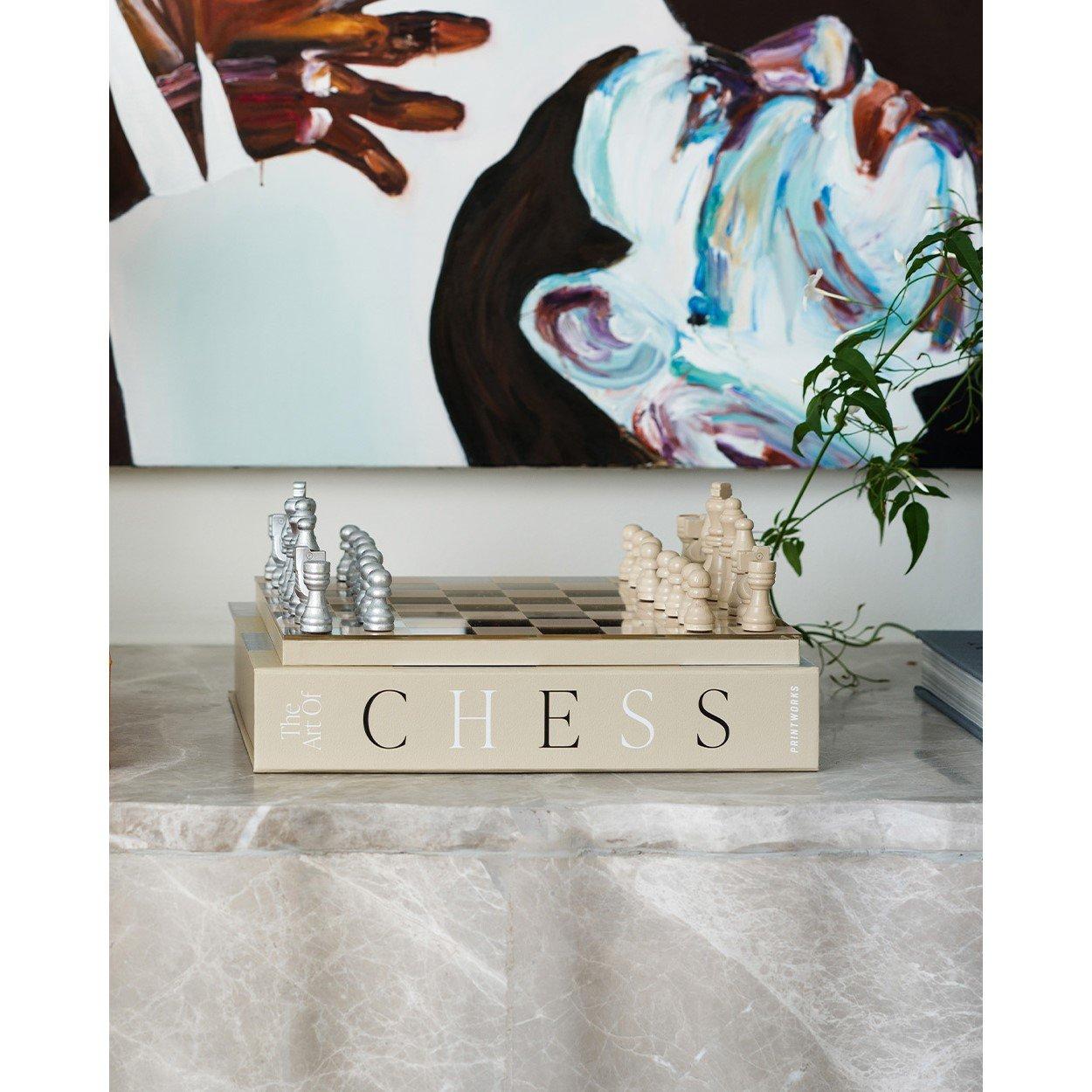 Silver - Printworks - Unisex Classic Art of Chess Mirror Board Game - 8