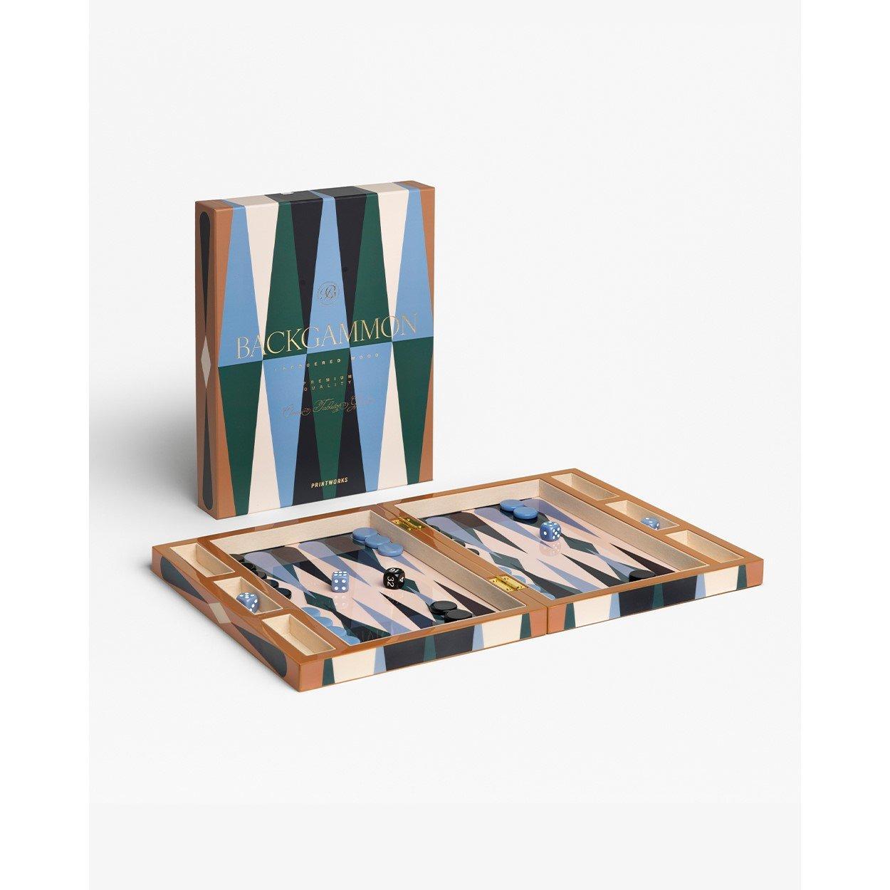 Multi - Printworks - Lacquered Backgammon Board Game - 5