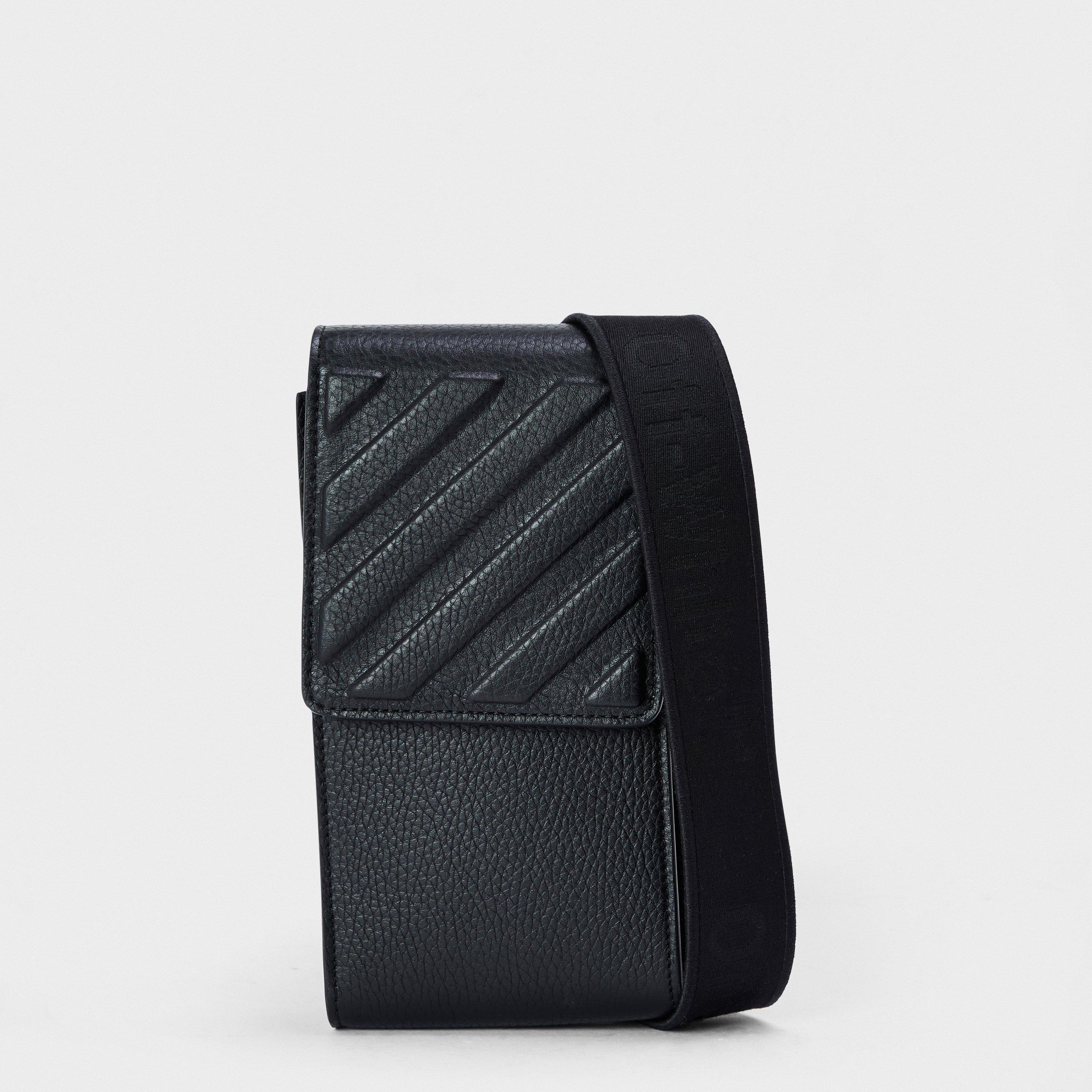 Zwart - Off White - Heren Telefoonhoesje - 1