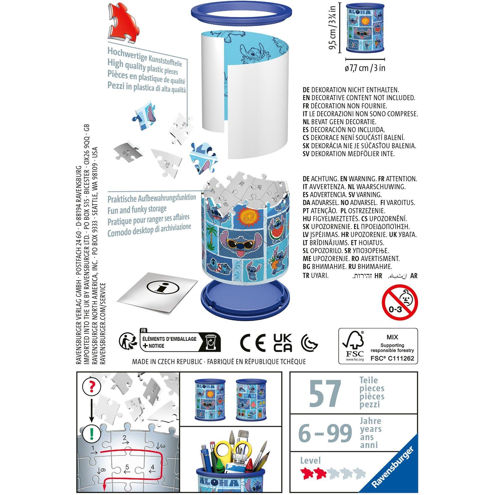 54 pcs - Disney Stitch - Stitch Pencil Holder 3D Puzzle 57Pcs - 3