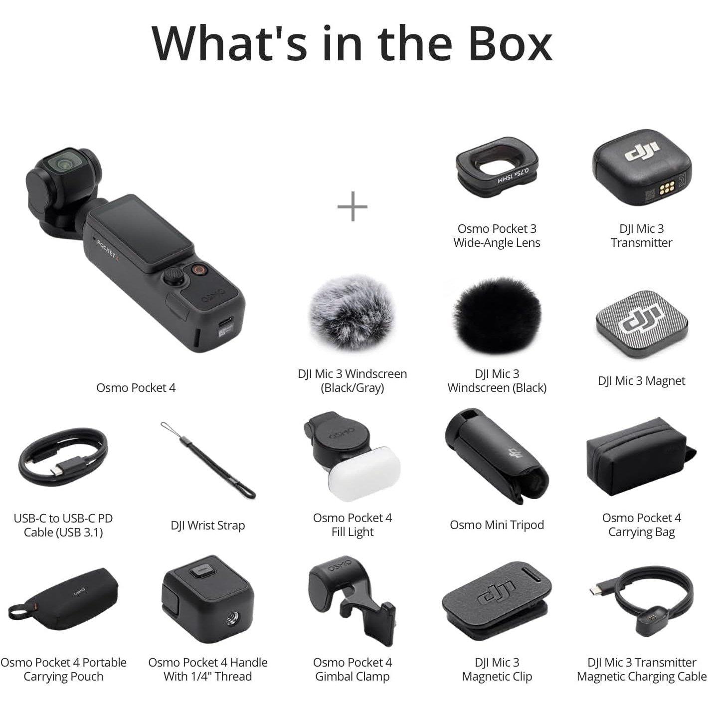 Black - DJI - DJI Pocket 4 Creator Combo - 7