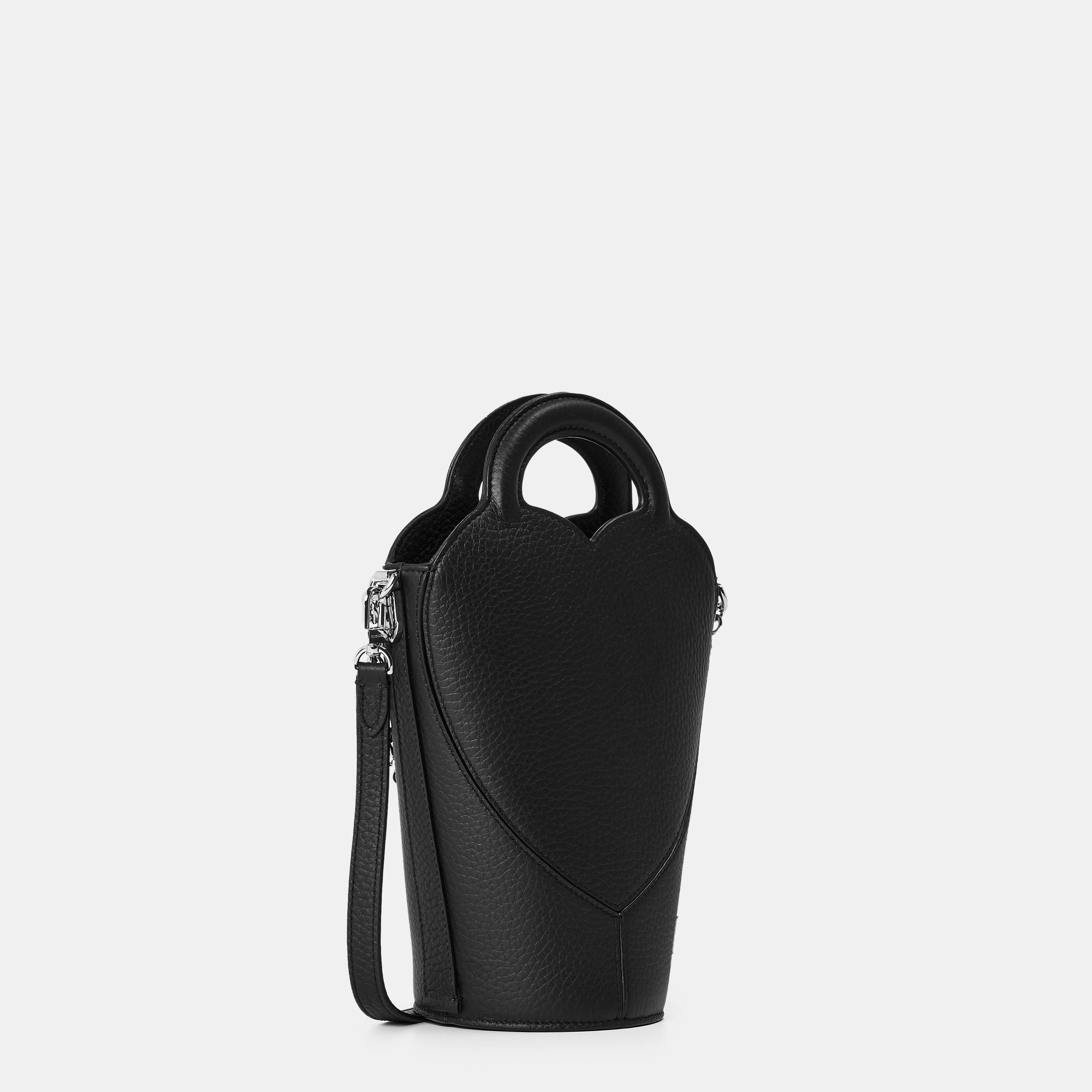 Black - Tiffany - Women's  Crossbody Mini Tote Handbag - 2