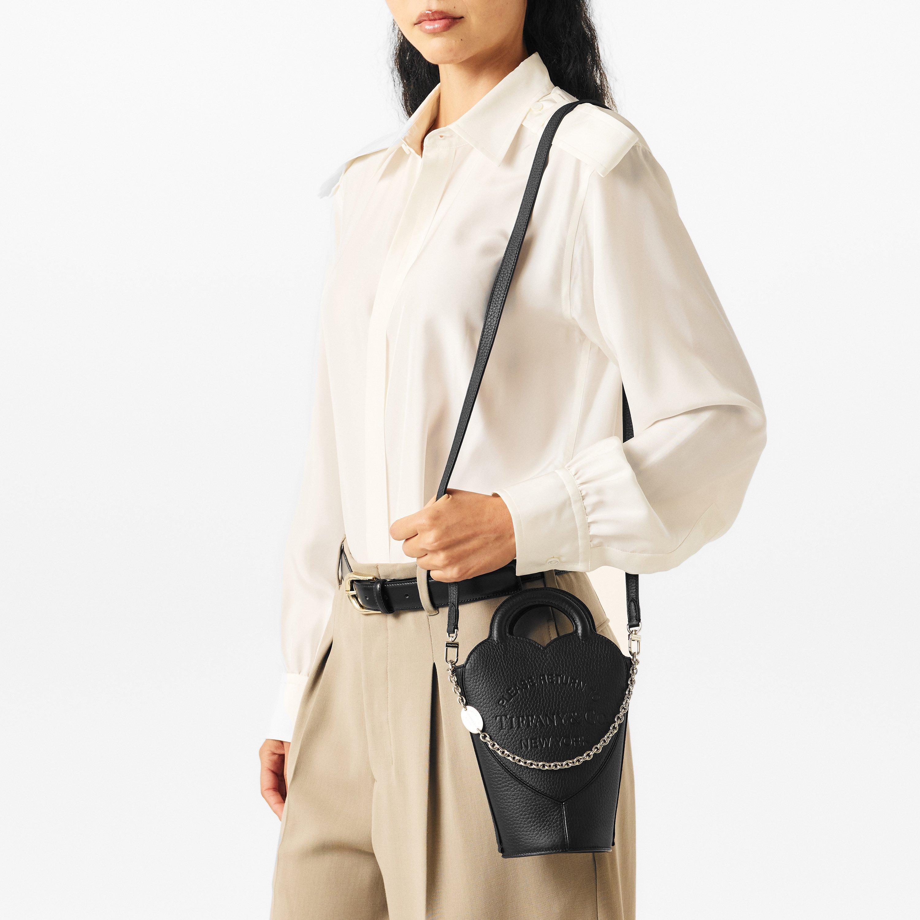 Black - Tiffany - Women's  Crossbody Mini Tote Handbag - 3