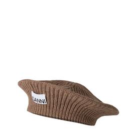 Ganni Structured Ribbed Beret