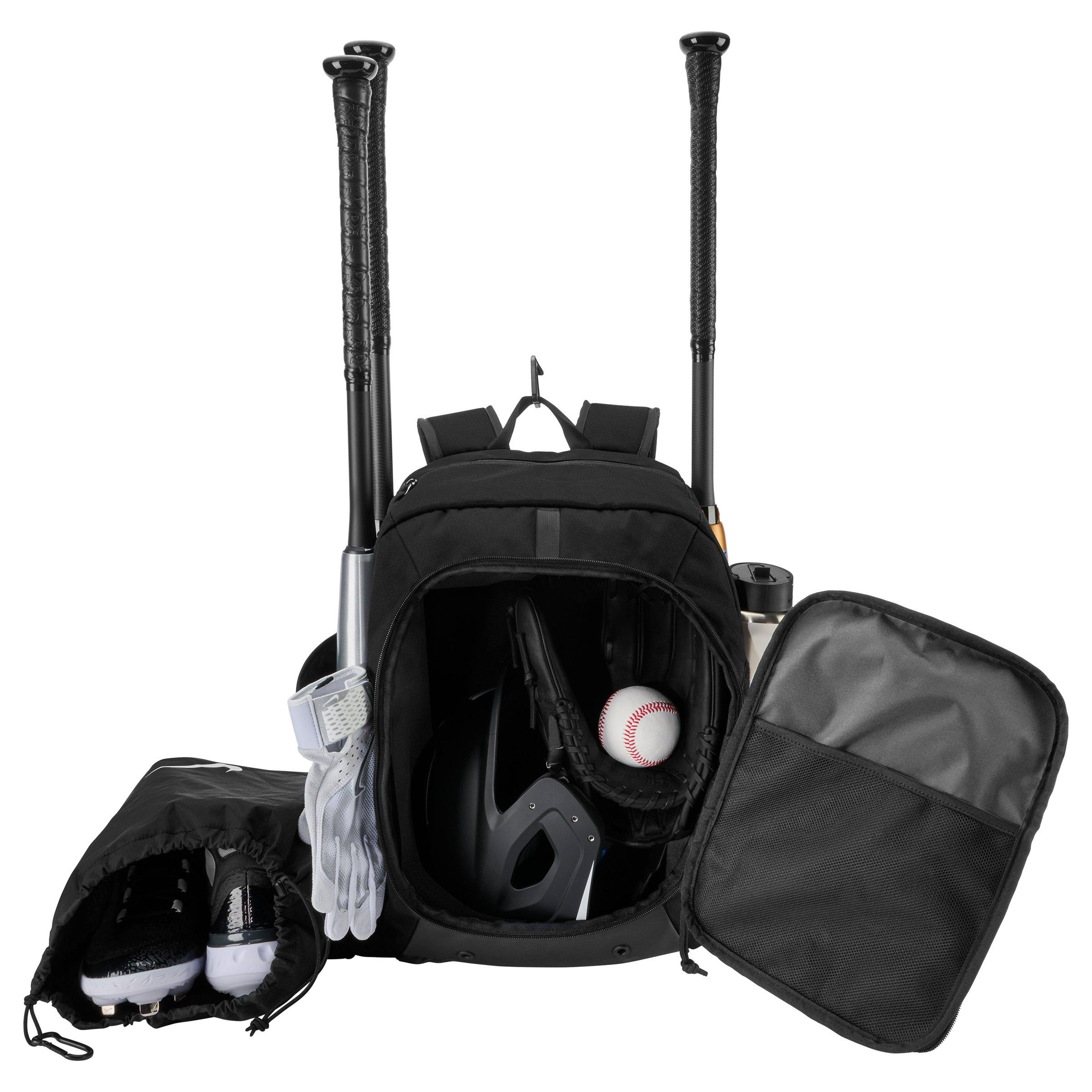 Blk/Blk/Wht - Nike - Diamond Select Bat Backpack - 4