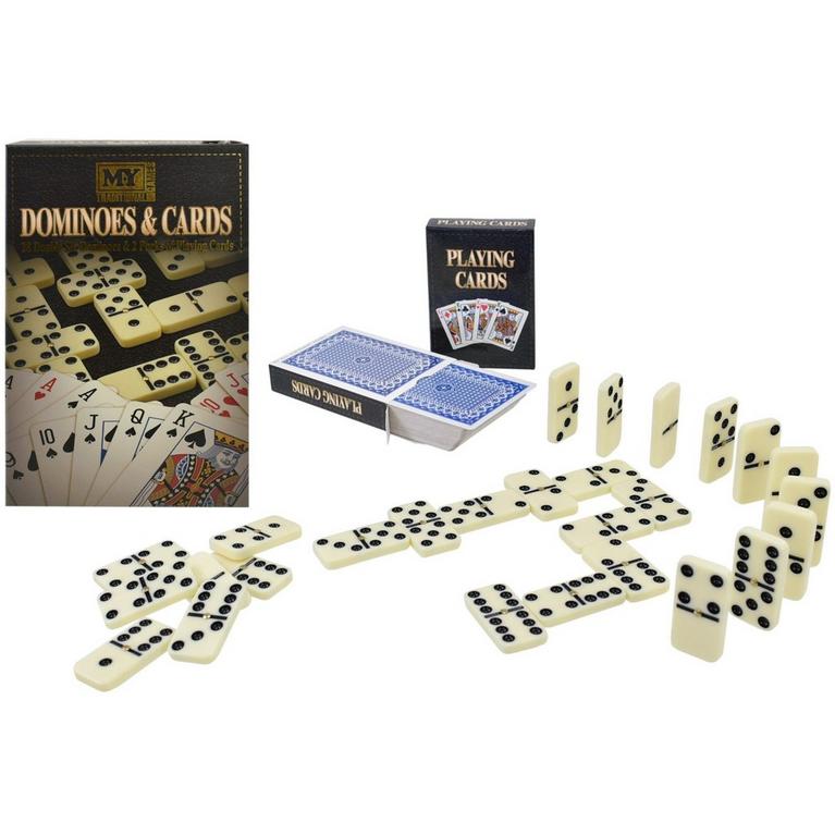 28 pièces - M.Y - Dominoes And Cards Set