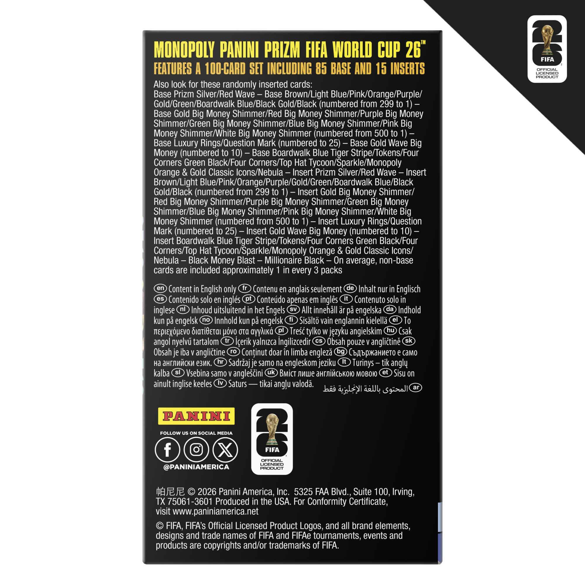 VIŠEBOJAN - Monopoly - Monopoly Panini Prizm: FIFA World Cup Trading Cards Booster Box - 5