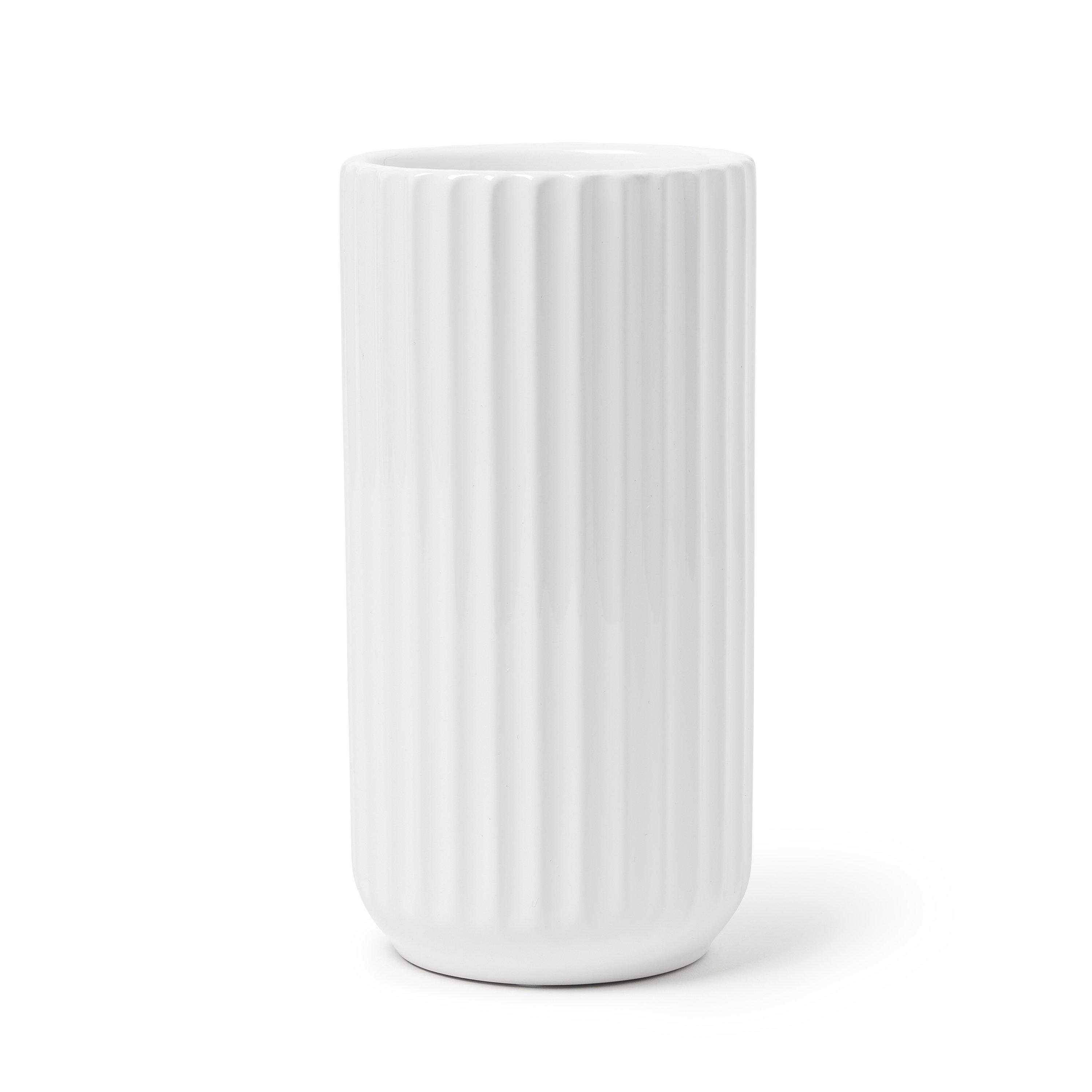 White - Biba - x Tess Daly Small Ribbed Vase - 2