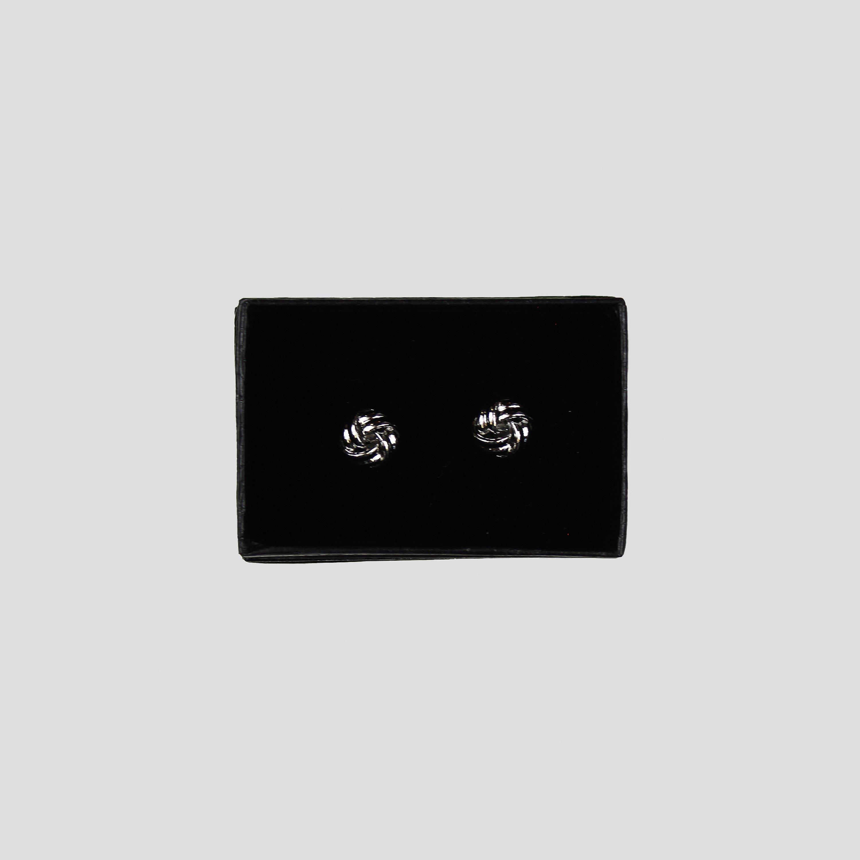 Twisted Tailor Men's Burg Knot Cufflink - Silver