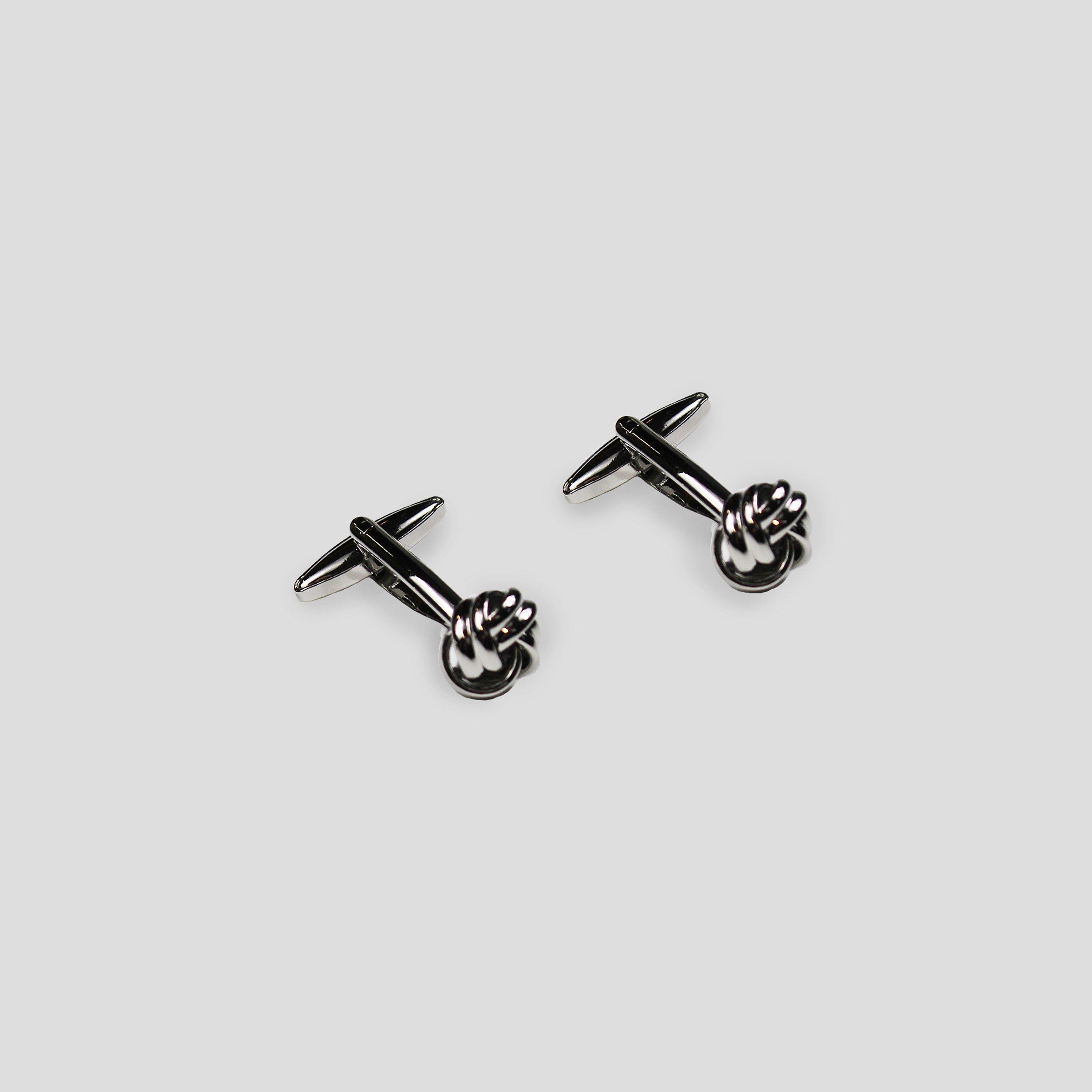 Silver - Twisted Tailor - Burg Knot Cufflink - 2