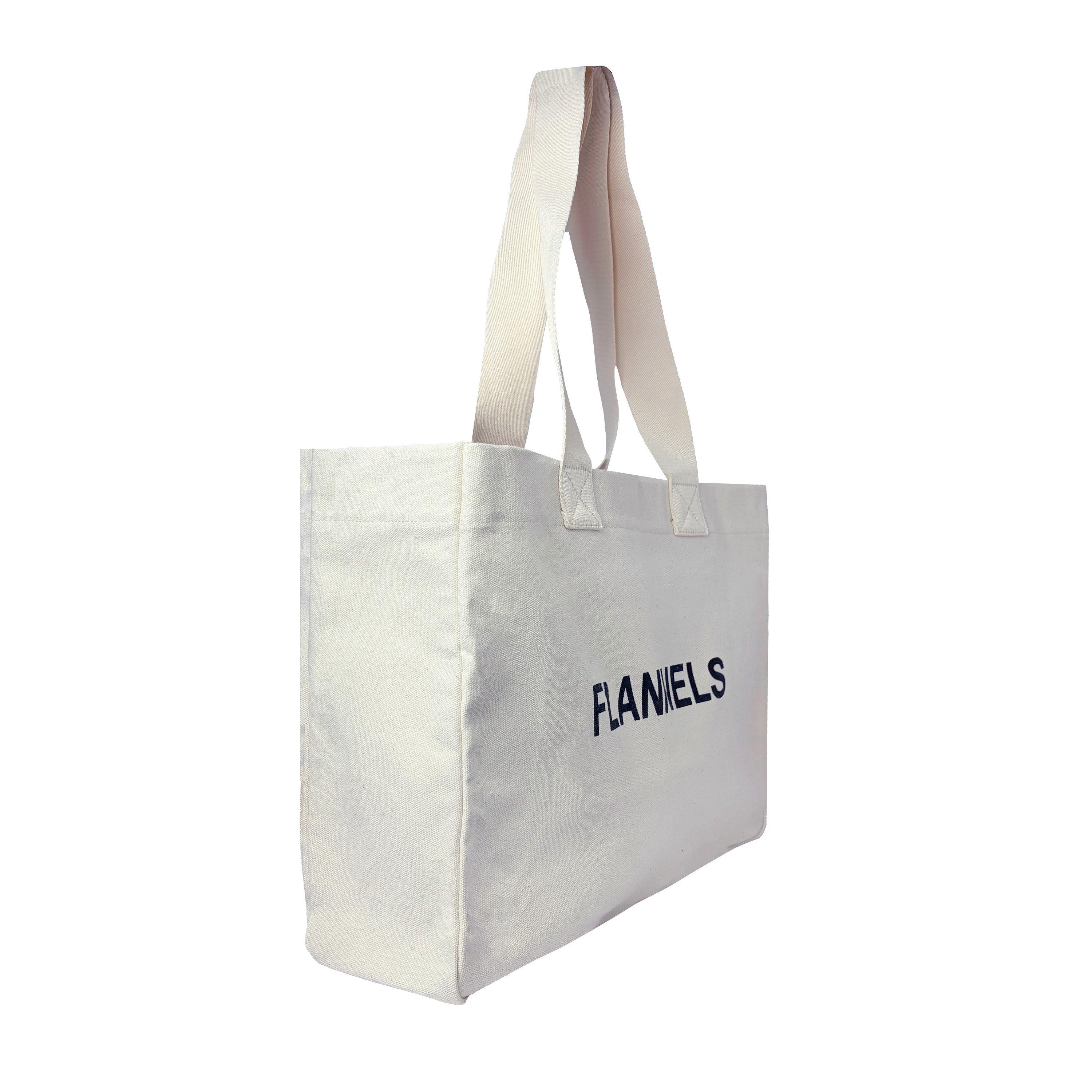 White - Flannels - B4Large Tote - 2