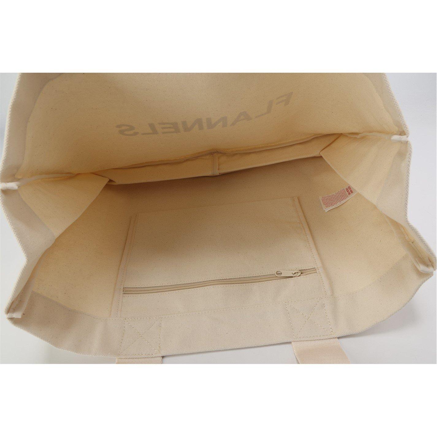 White - Flannels - Canvas Logo Tote Bag - 4