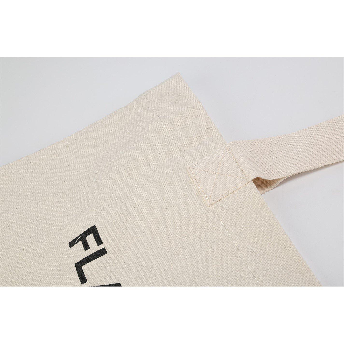 White - Flannels - Canvas Logo Tote Bag - 8