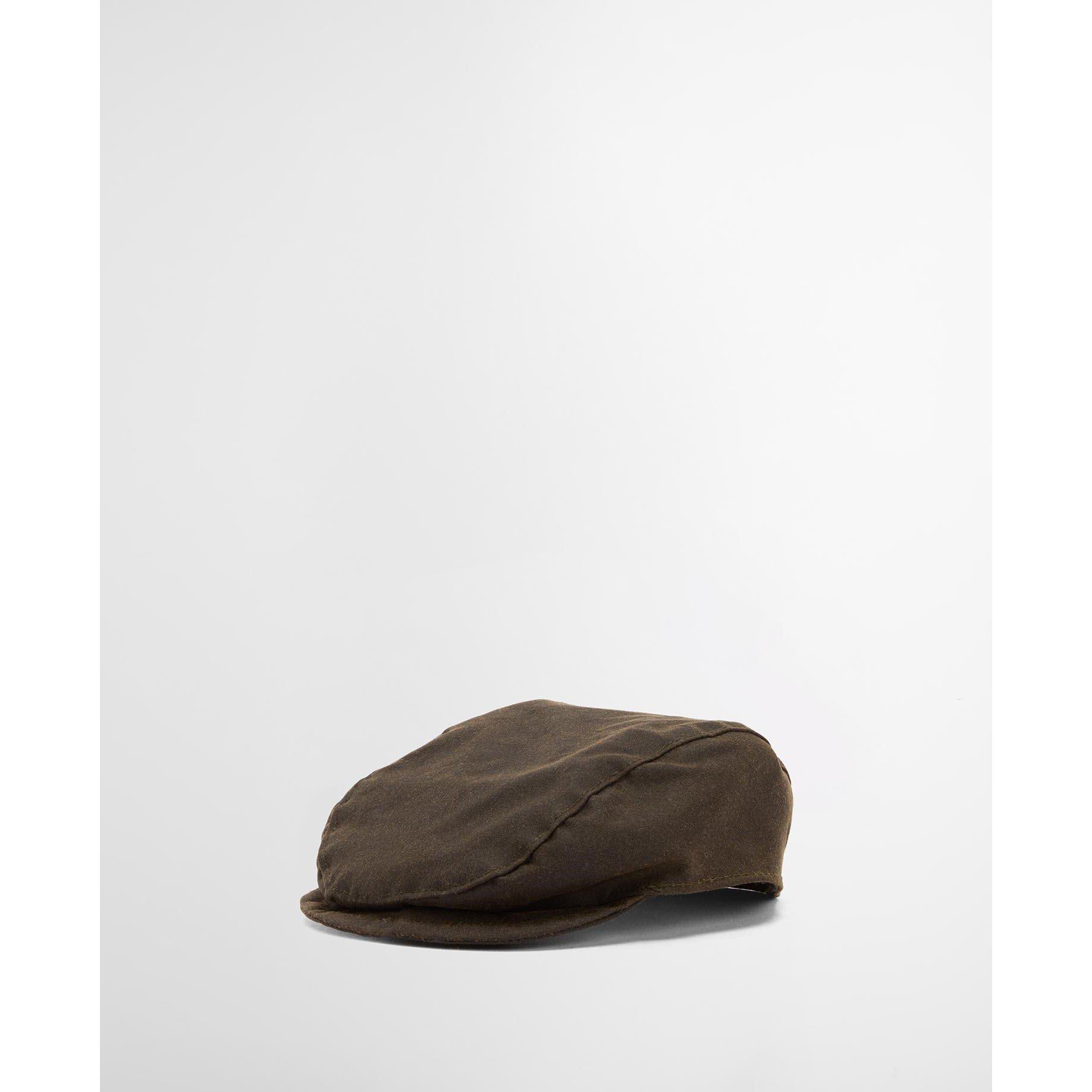 Olive - Barbour - Dog Wax Flat Cap - 1