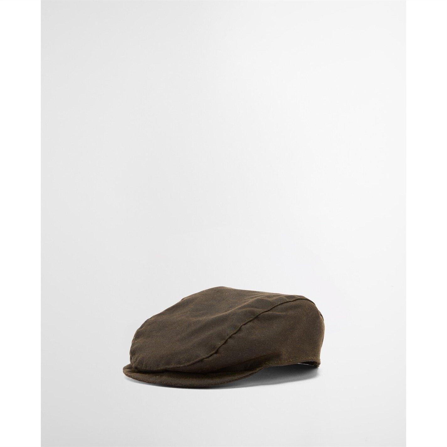 Olive - Barbour - Dog Wax Flat Cap - 2