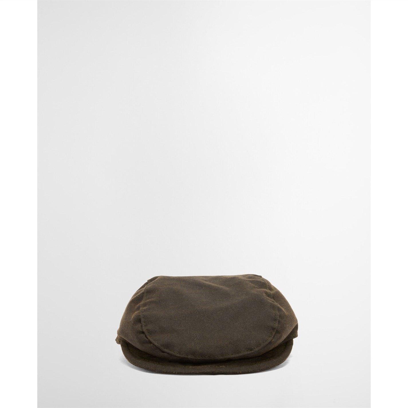 Olive - Barbour - Dog Wax Flat Cap - 3