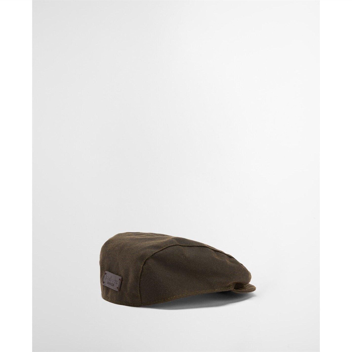 Olive - Barbour - Dog Wax Flat Cap - 4